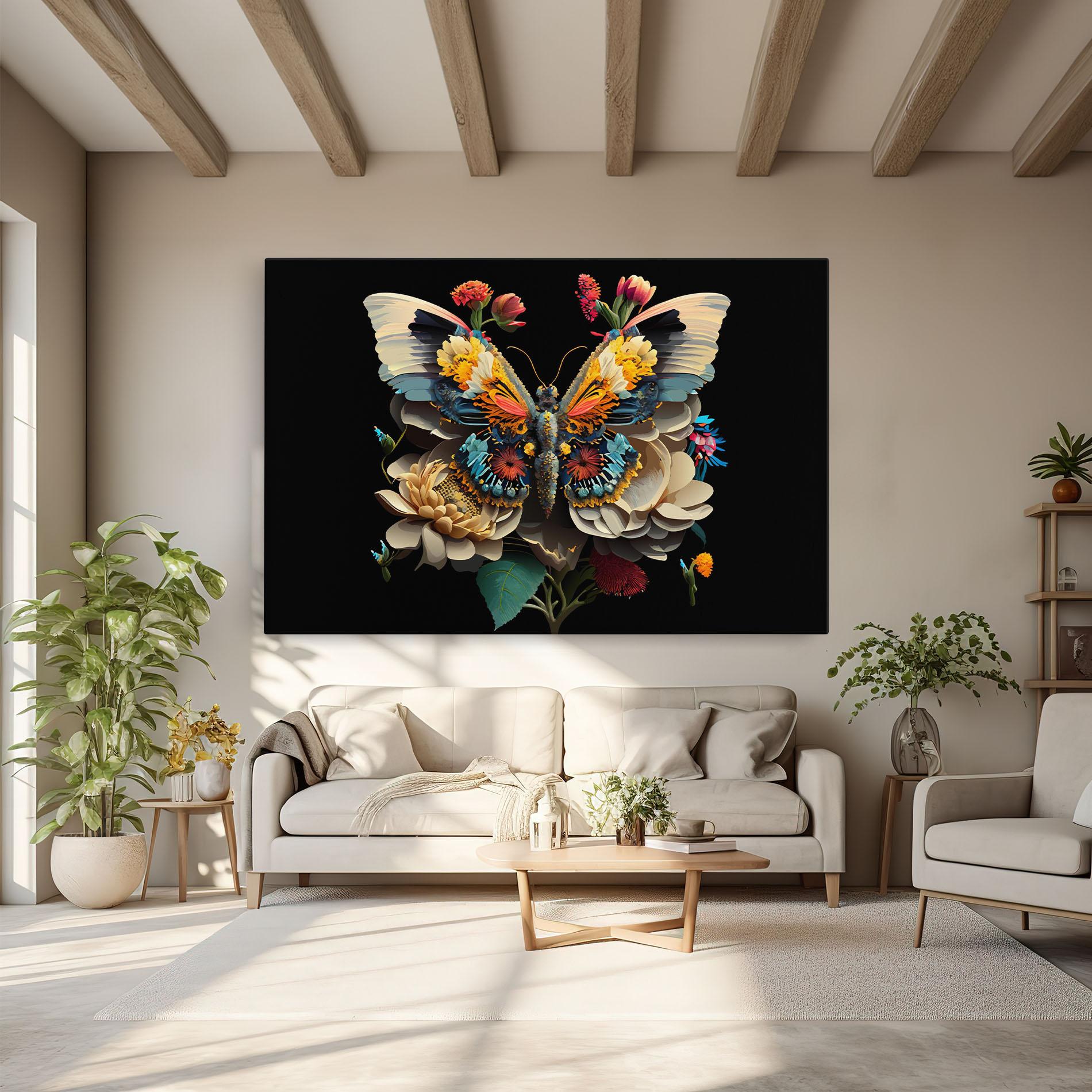 Tablou Canvas Colorful Butterfly mockup 6