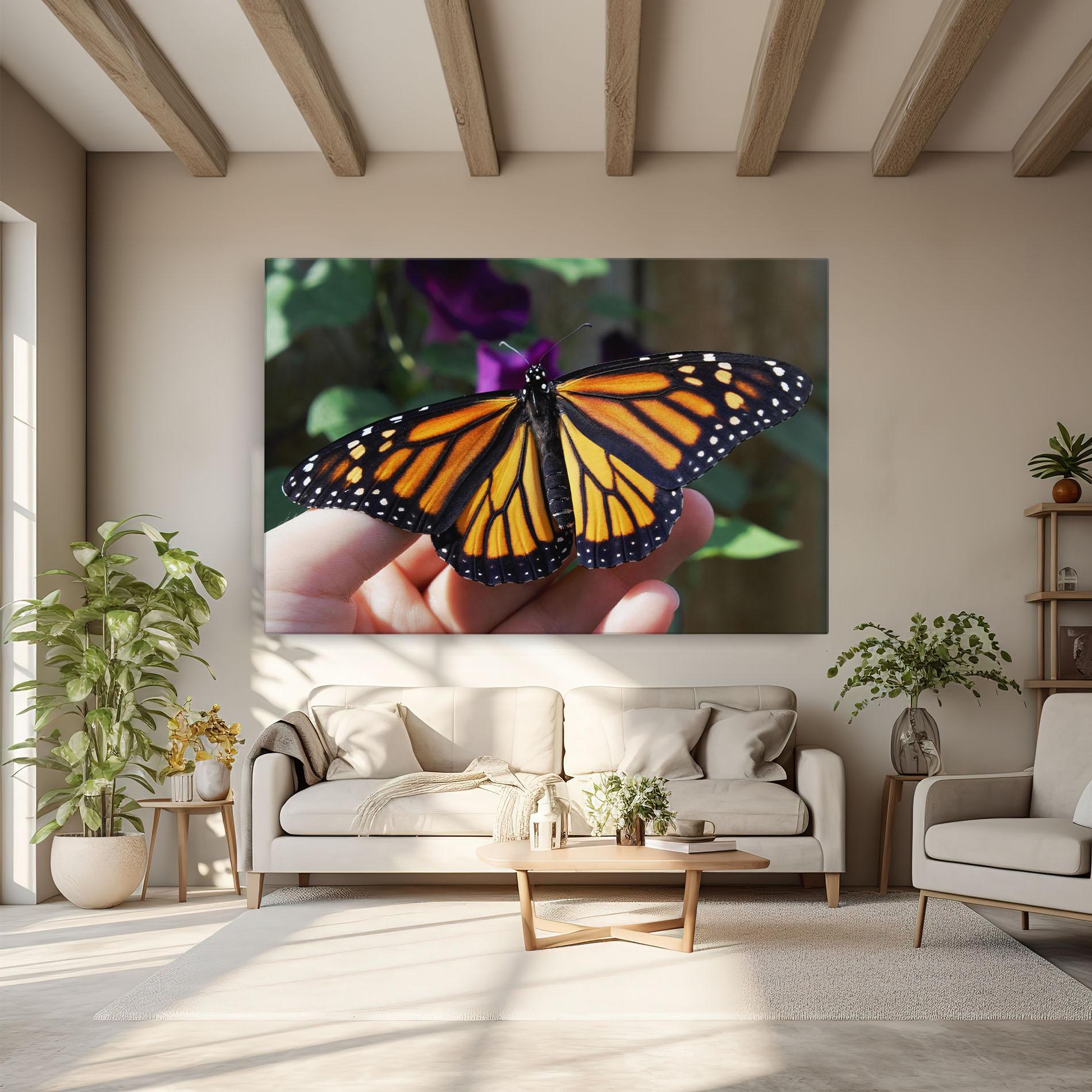 Tablou Canvas Open Orange Butterfly mockup 6