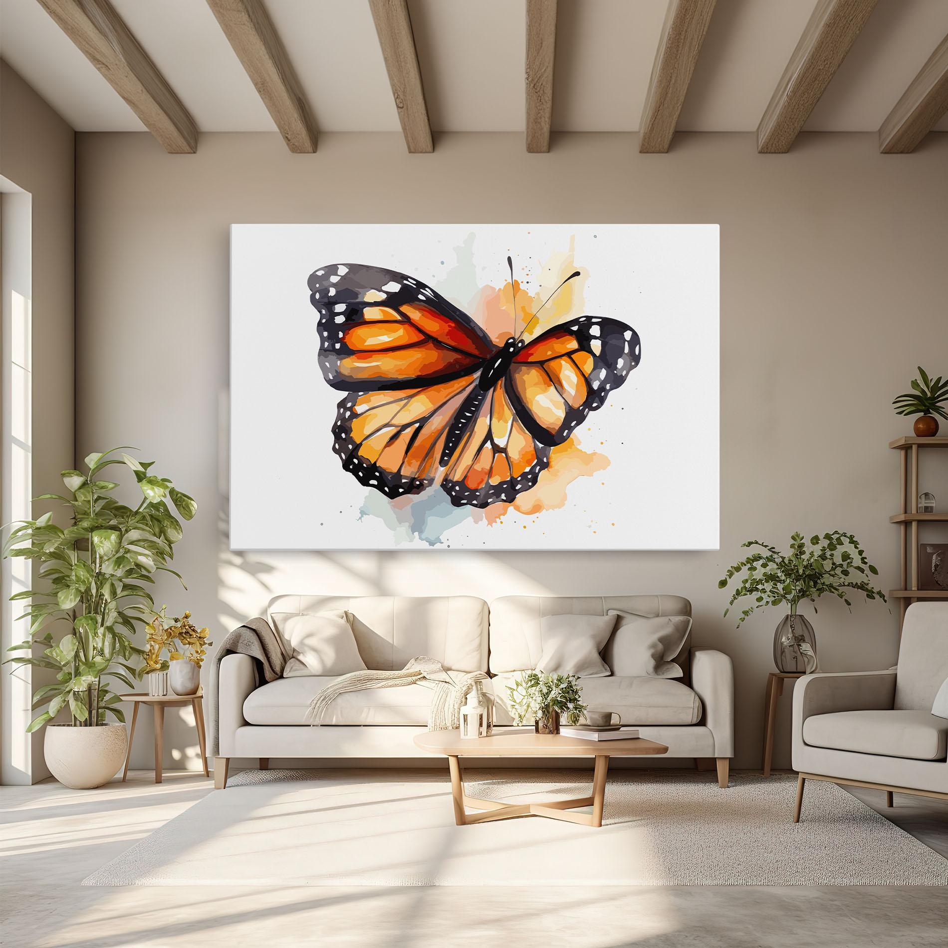 Tablou Canvas Orange Butterfly mockup 6