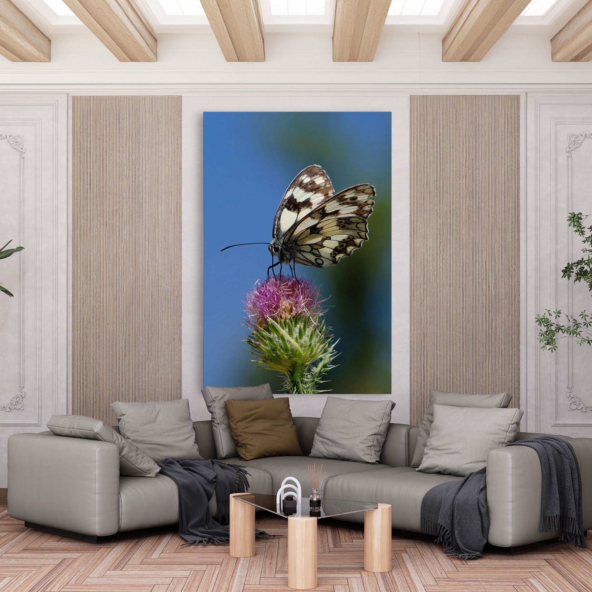 Grey White Butterfly mockup 6