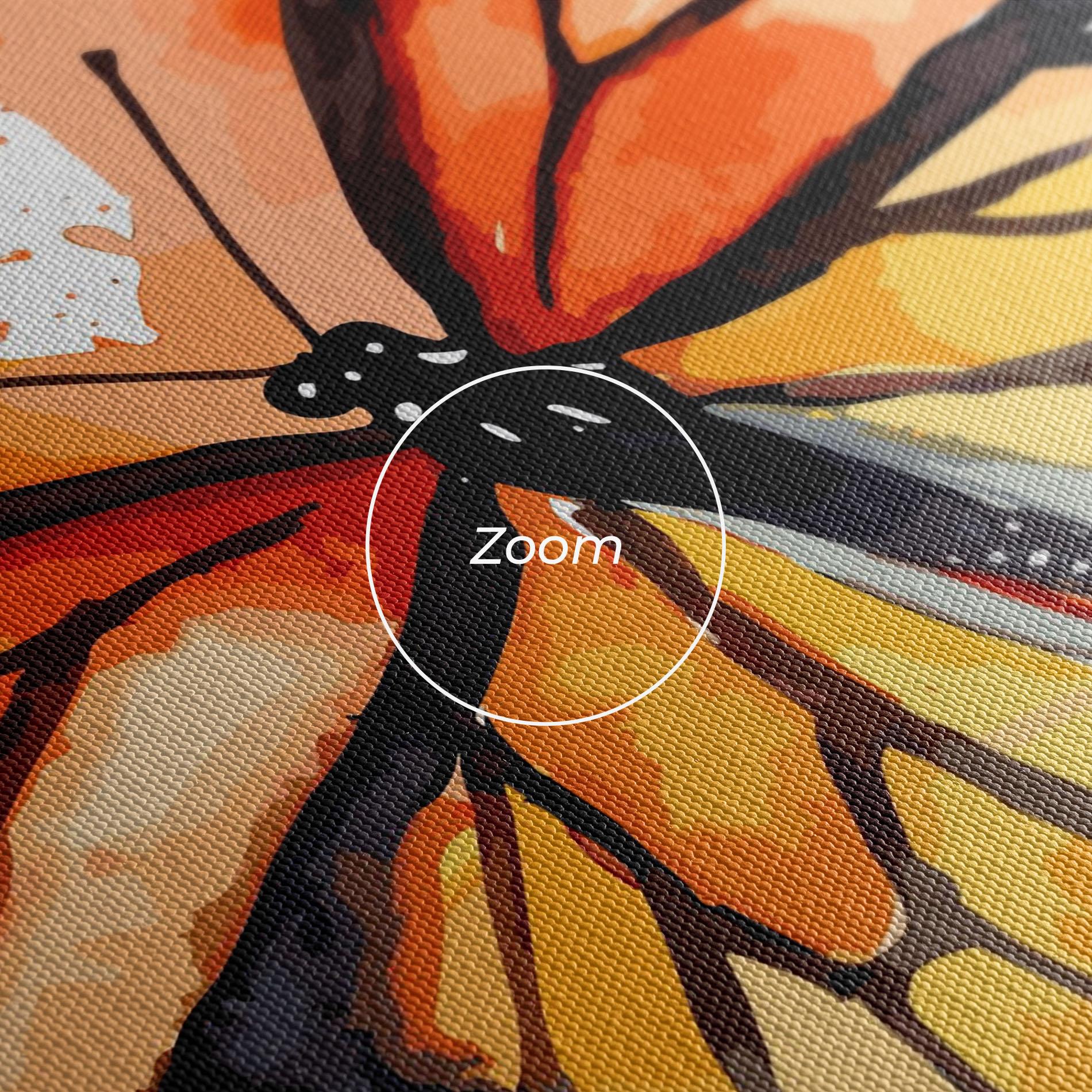 Tablou Canvas Orange Watercolor Butterfly mockup 3