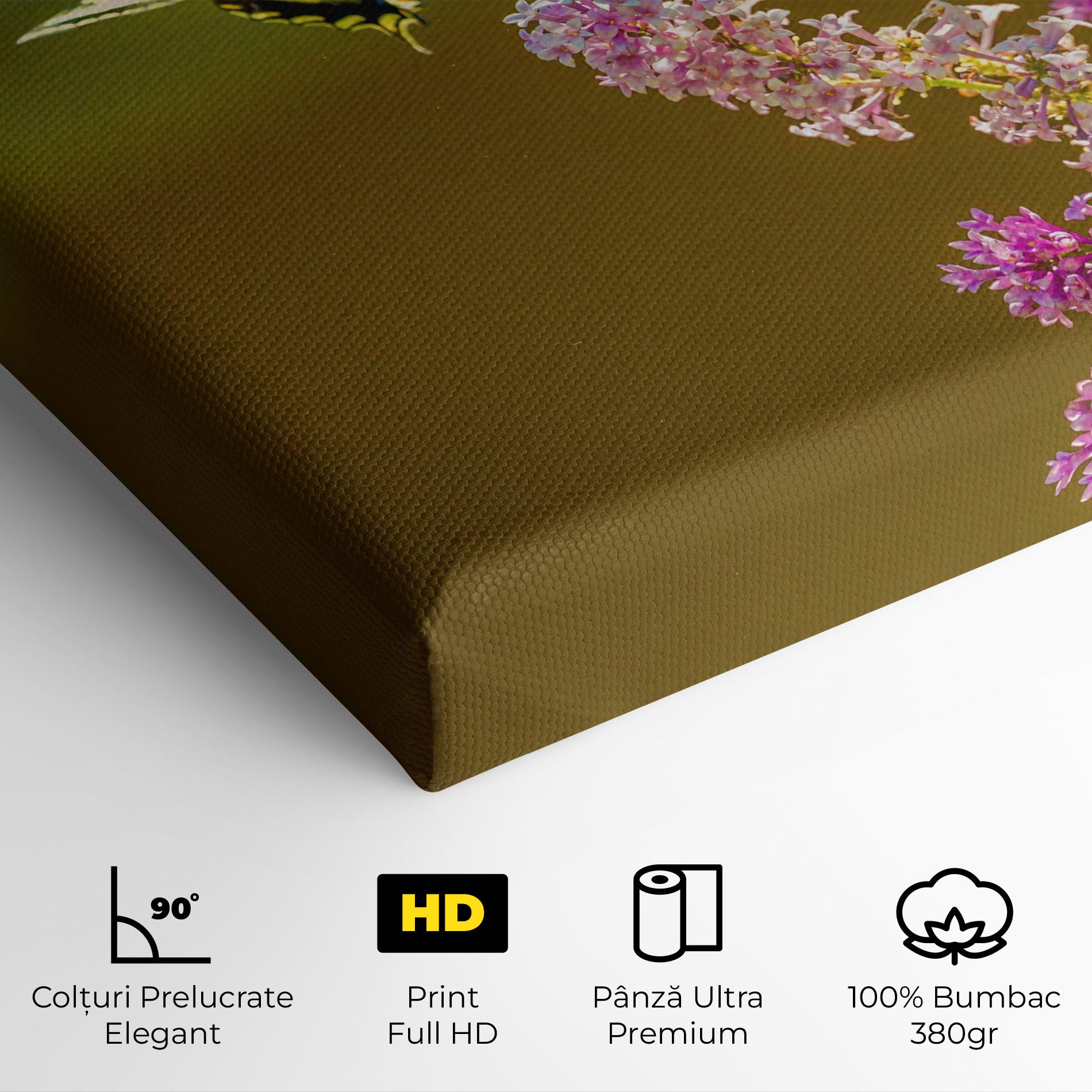 Tablou Canvas 3 Yellow Butterflies mockup 4