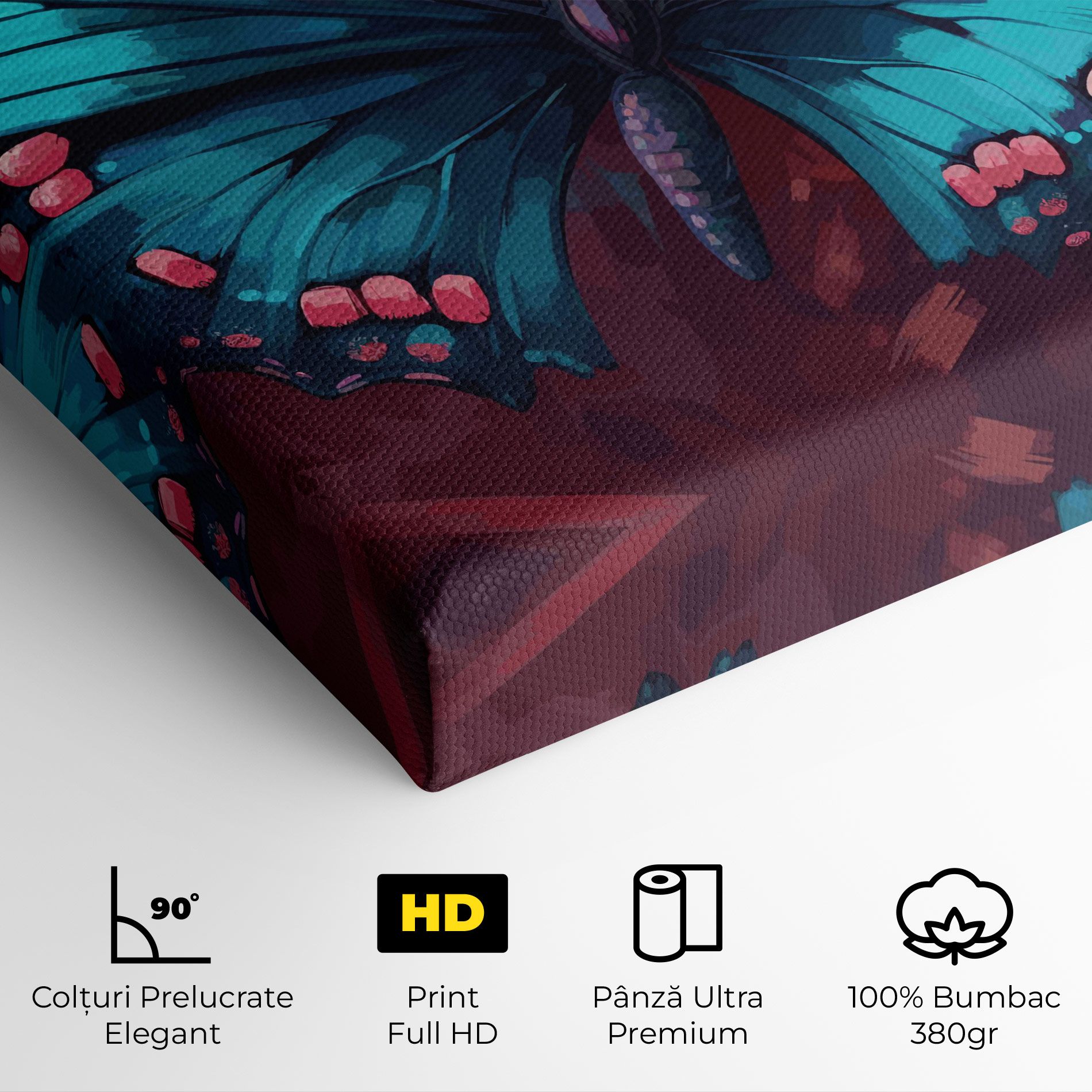 Blue Butterfly On Pink mockup 4