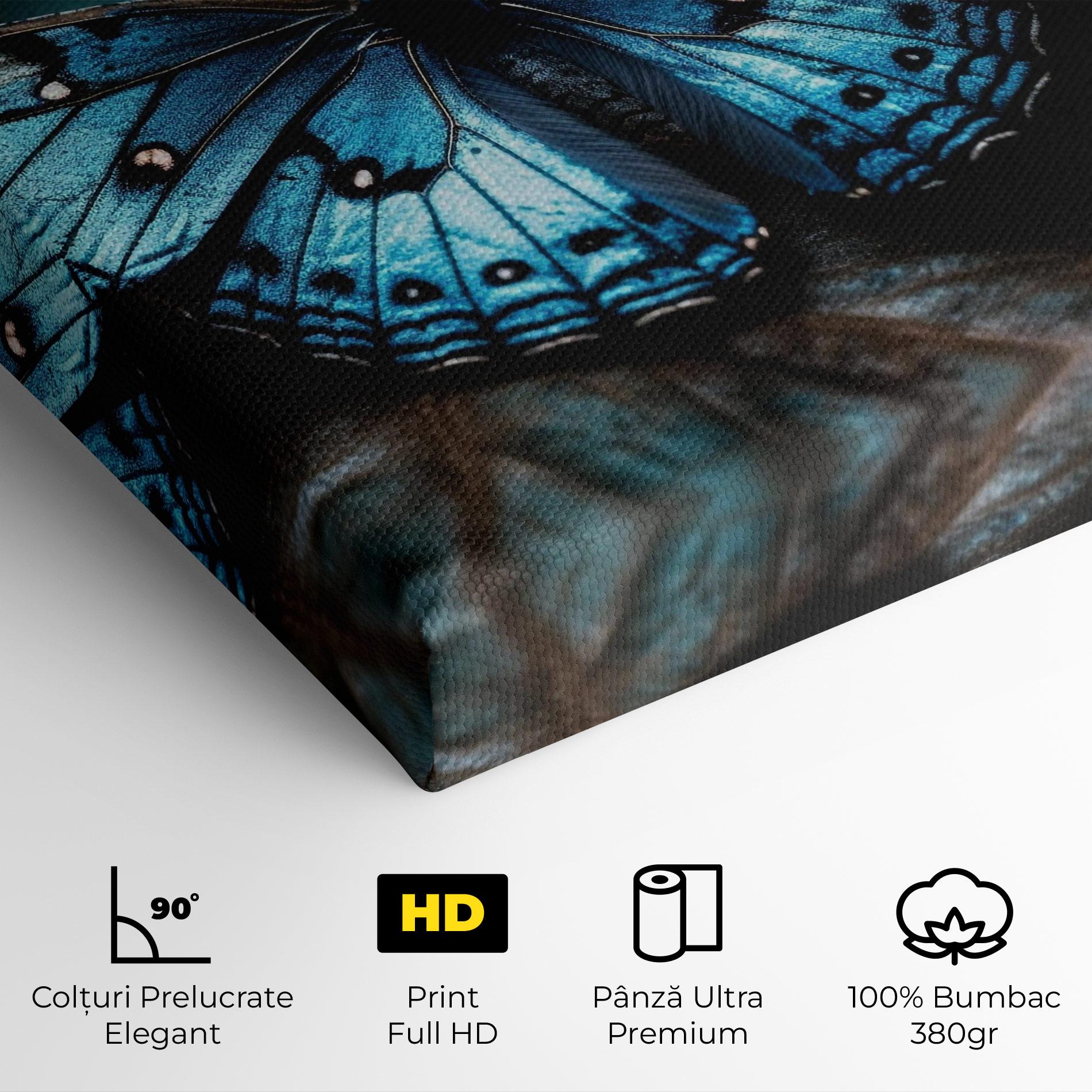 Tablou Canvas Dark Blue Buterfly mockup 4
