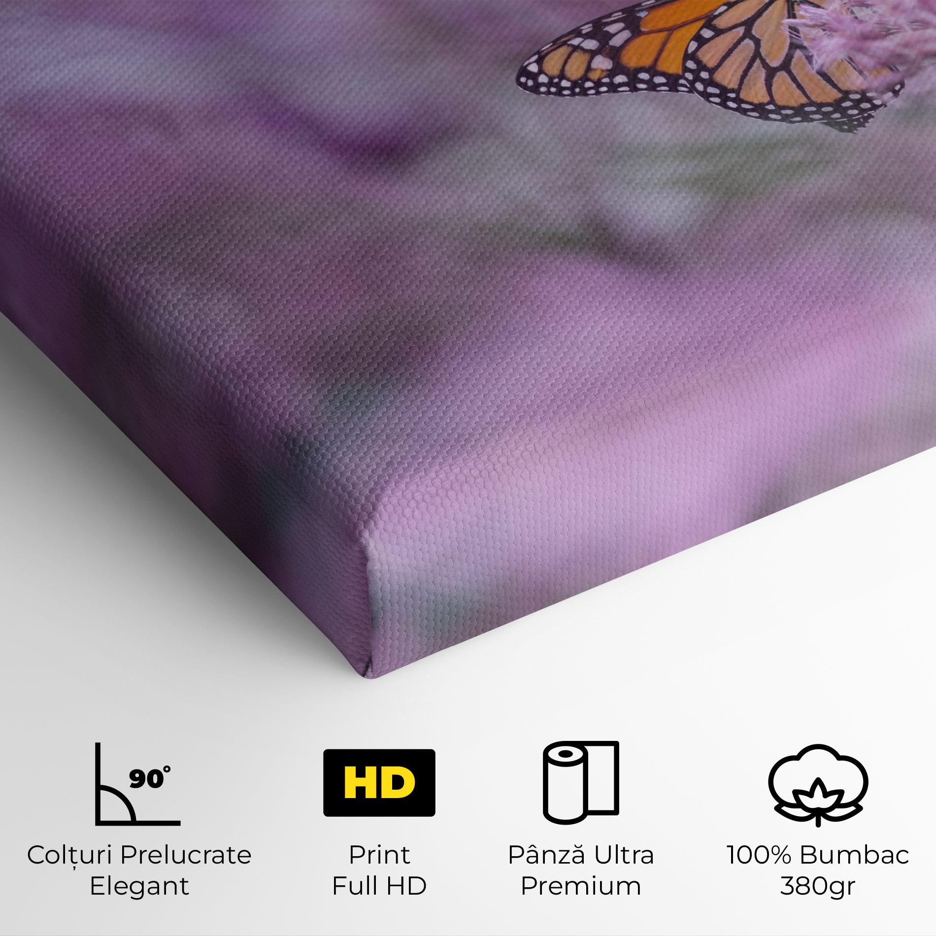Tablou Canvas Purple Flower Butterfly mockup 4