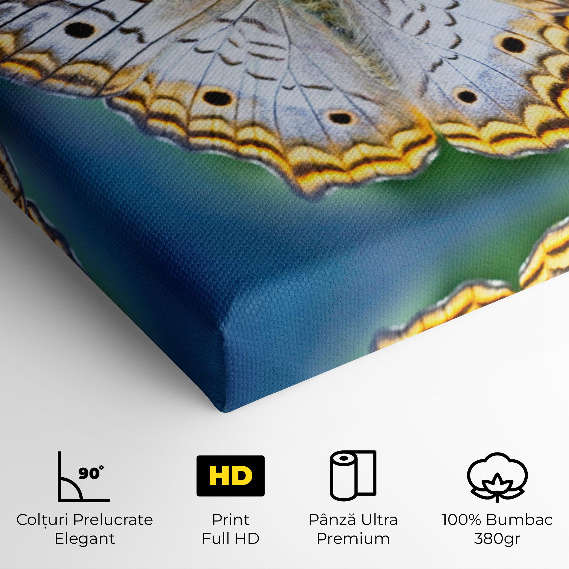 Tablou Canvas Yellow Grey Butterfly mockup 4