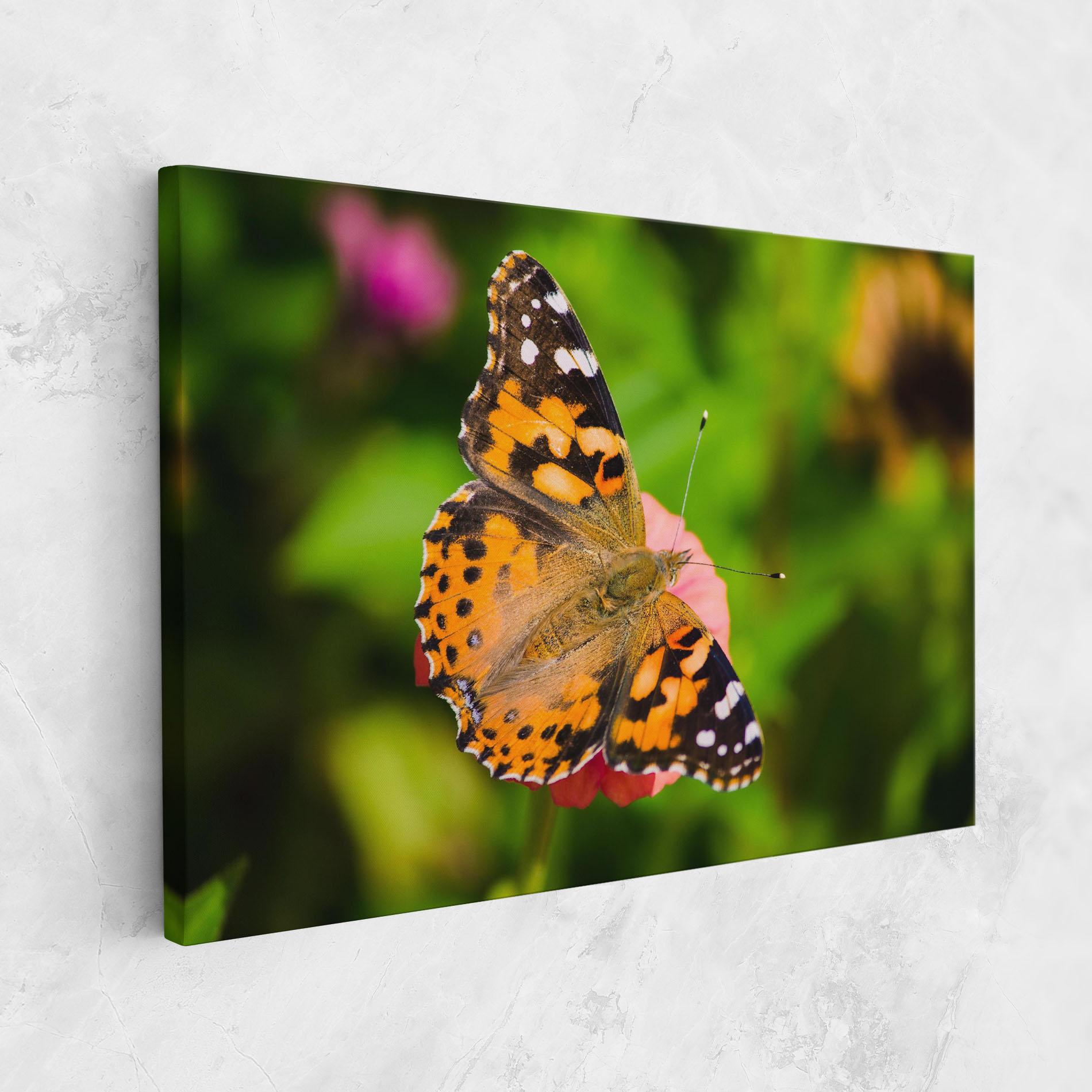 Tablou Canvas Butterfly On Flower mockup 1