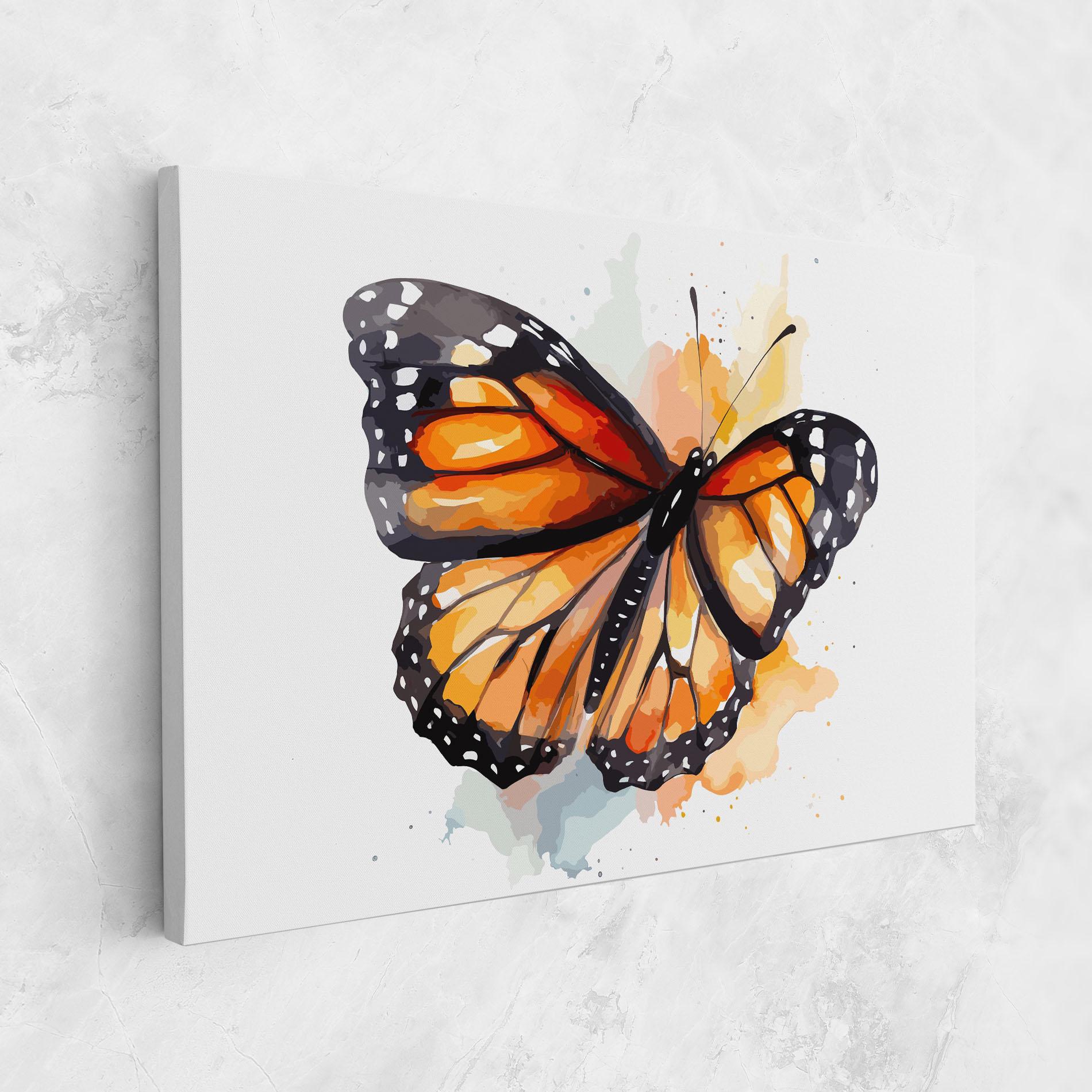 Tablou Canvas Orange Butterfly mockup 1