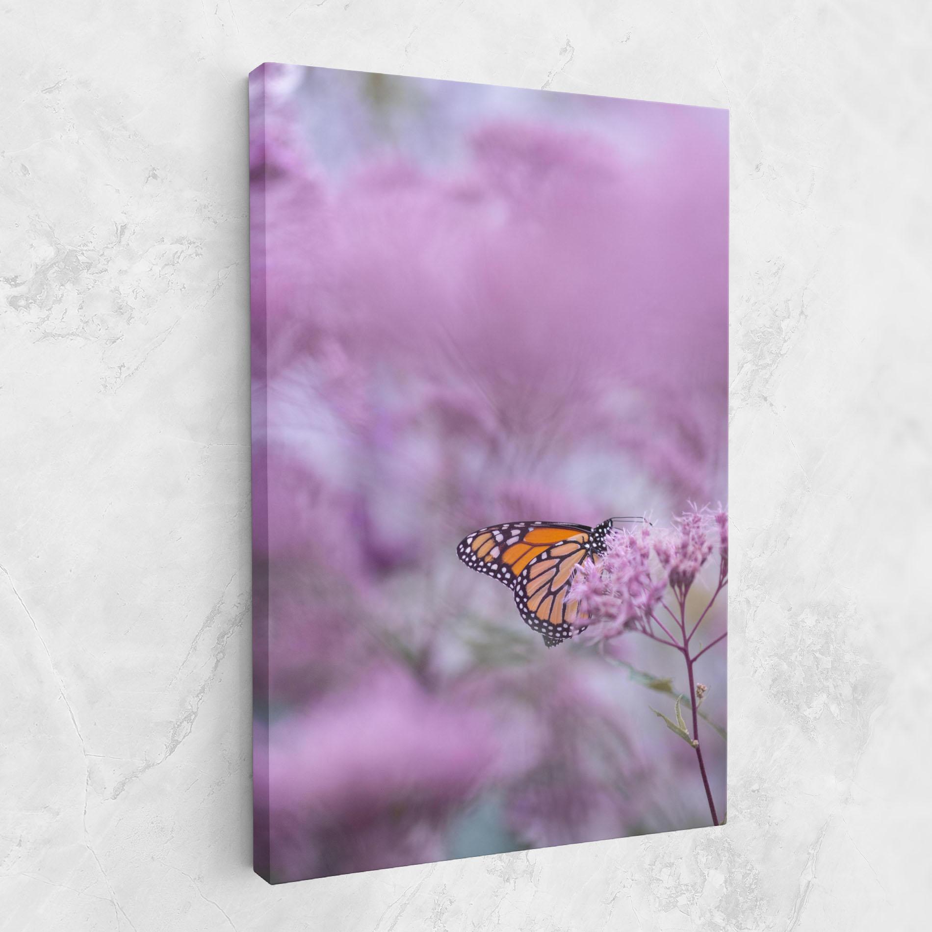 Tablou Canvas Purple Flower Butterfly mockup 1