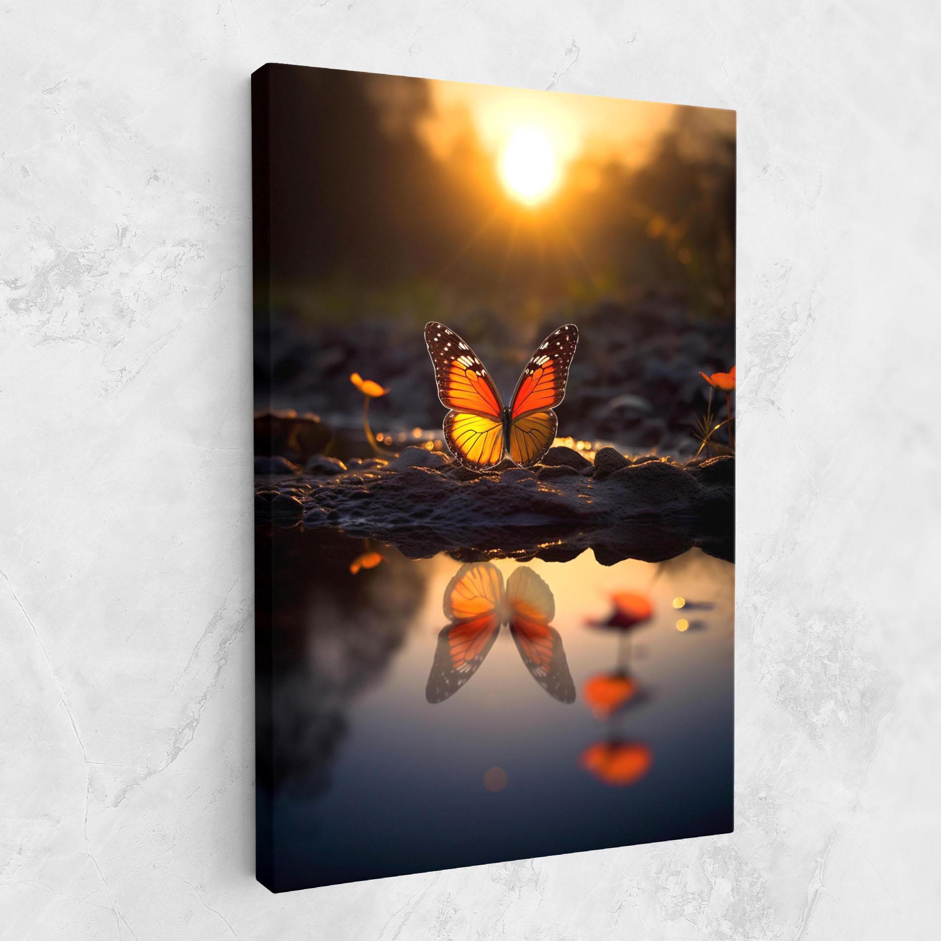 Tablou Canvas Sun Water Butterfly mockup 1