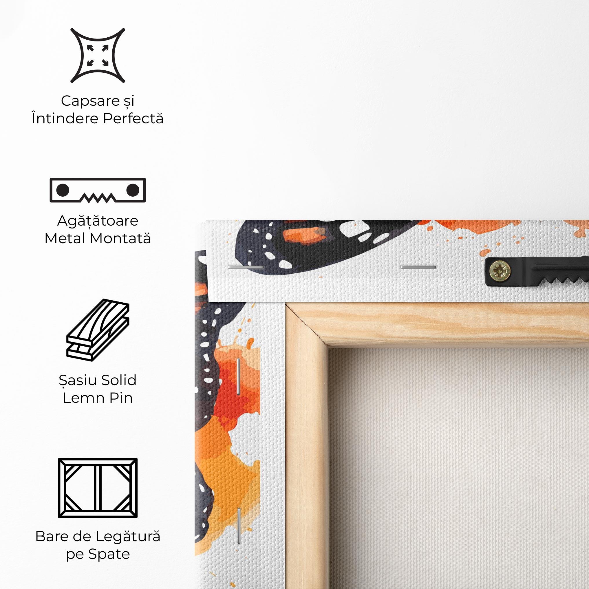 Tablou Canvas Orange Watercolor Butterfly mockup 5