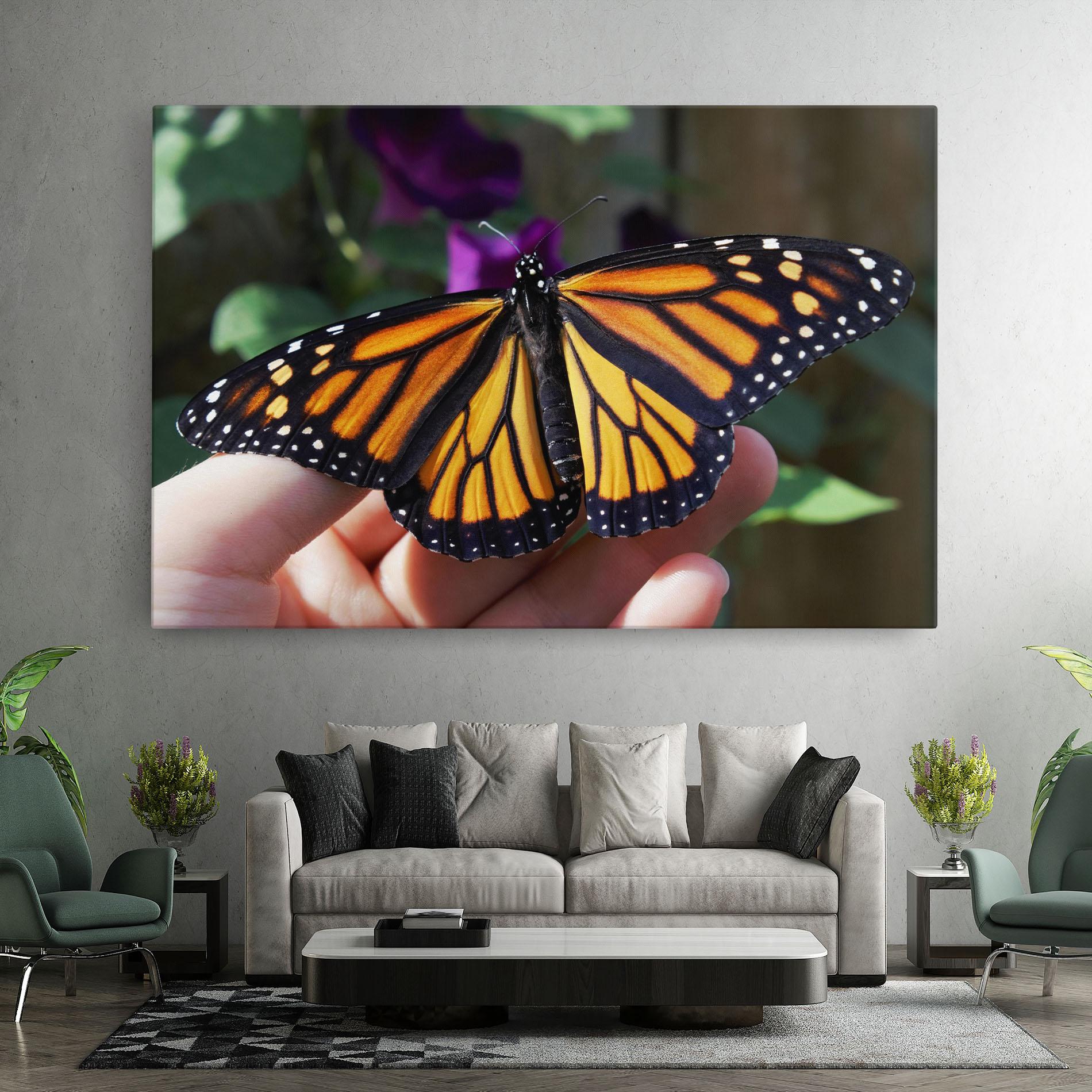 Tablou Canvas Open Orange Butterfly mockup 7