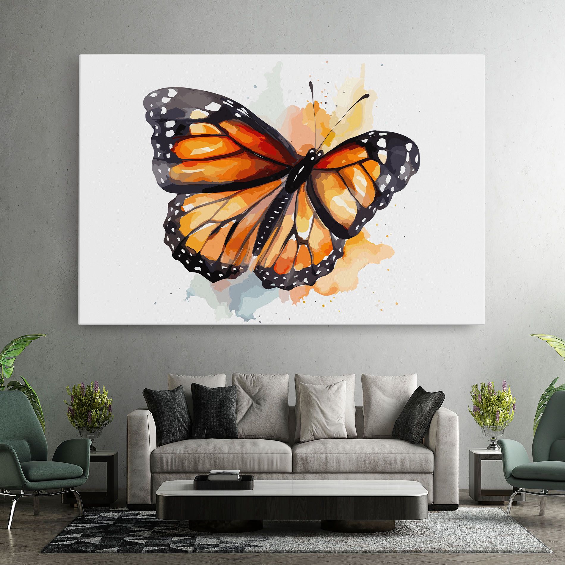 Orange Butterfly mockup 7