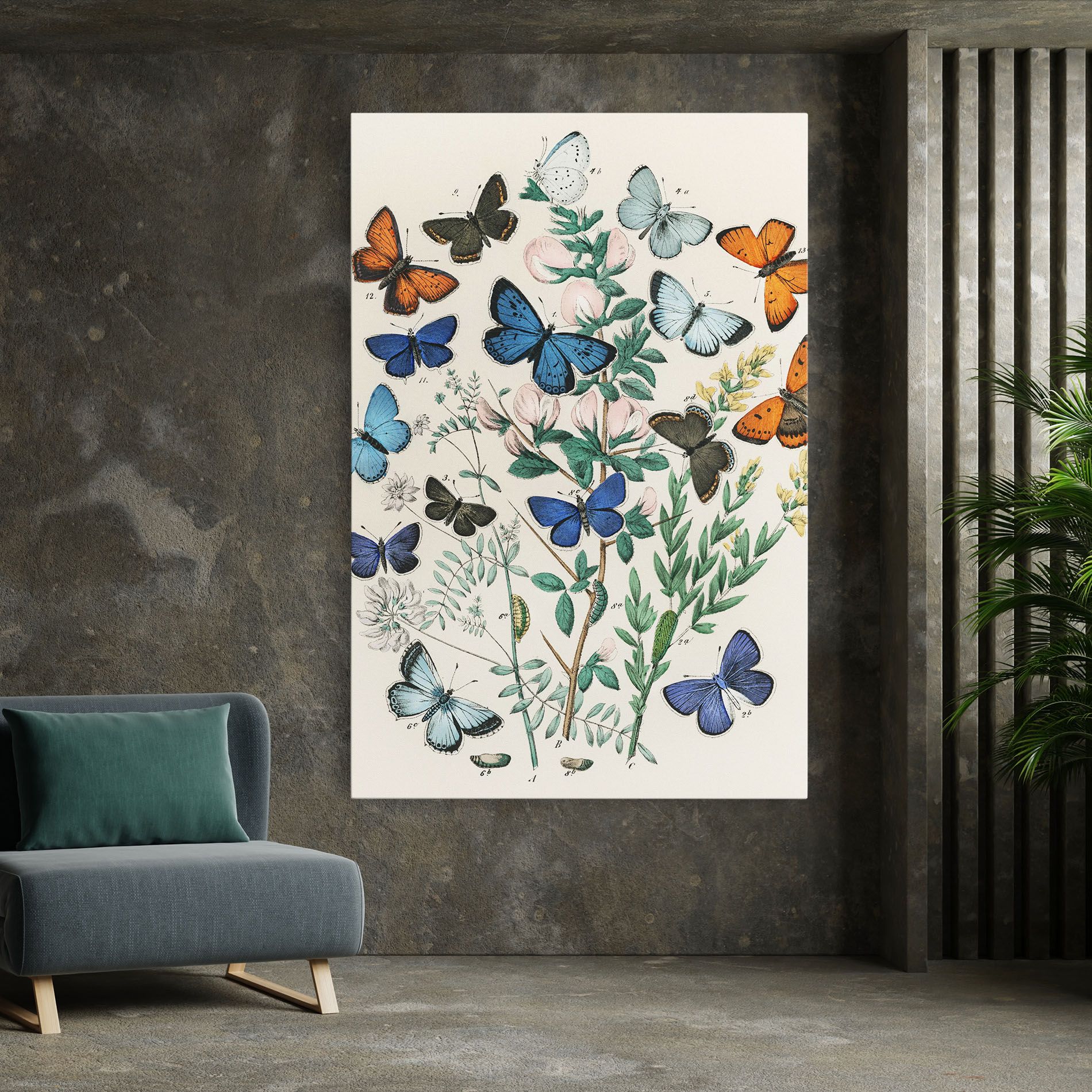 Blue Orange Butterflies mockup 7