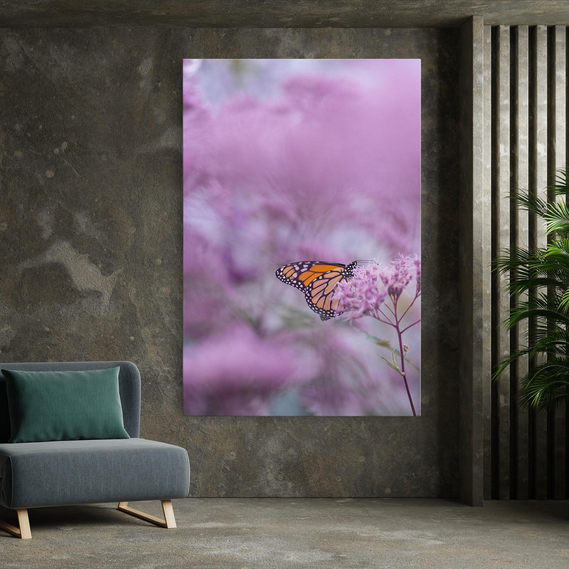 Tablou Canvas Purple Flower Butterfly mockup 7