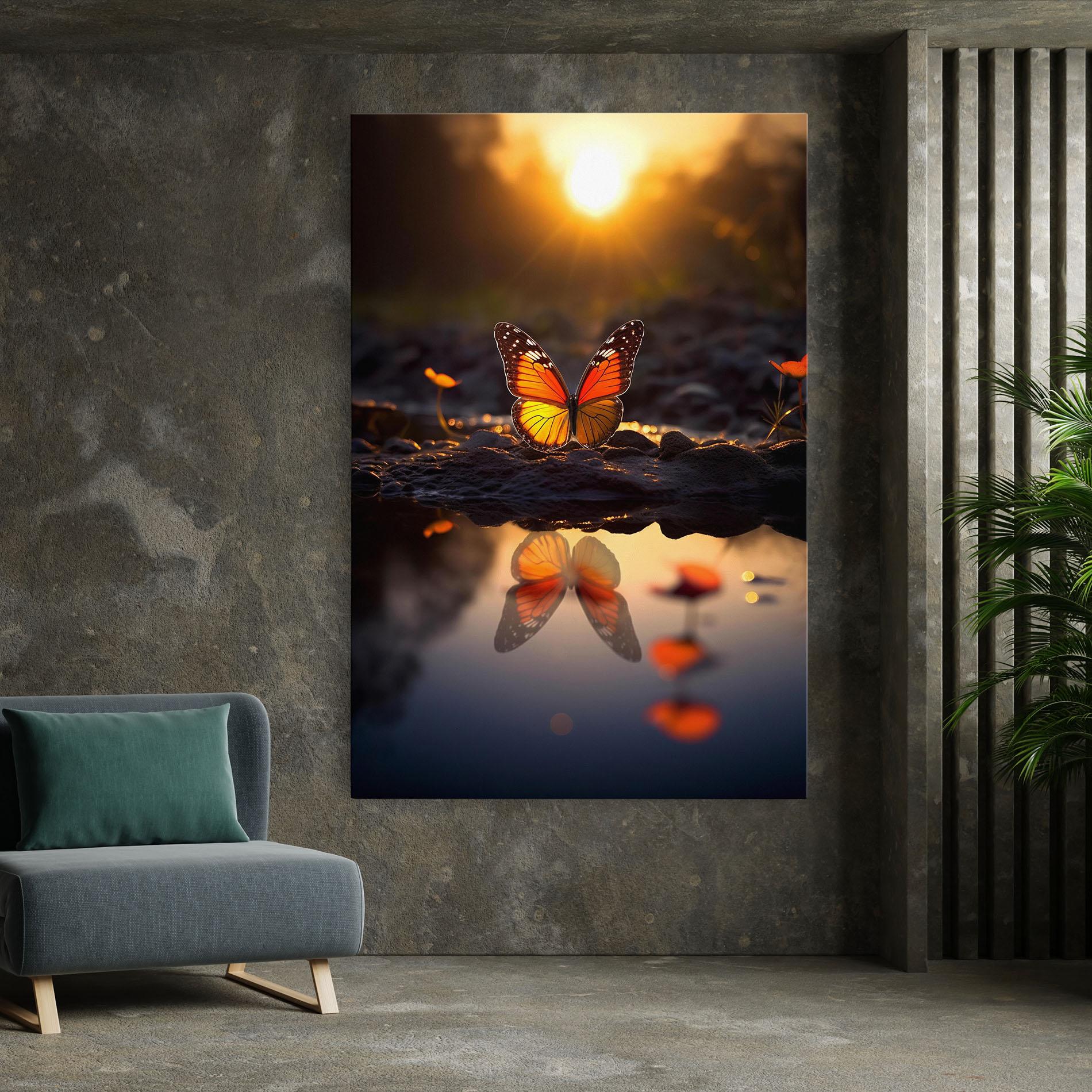 Tablou Canvas Sun Water Butterfly mockup 7