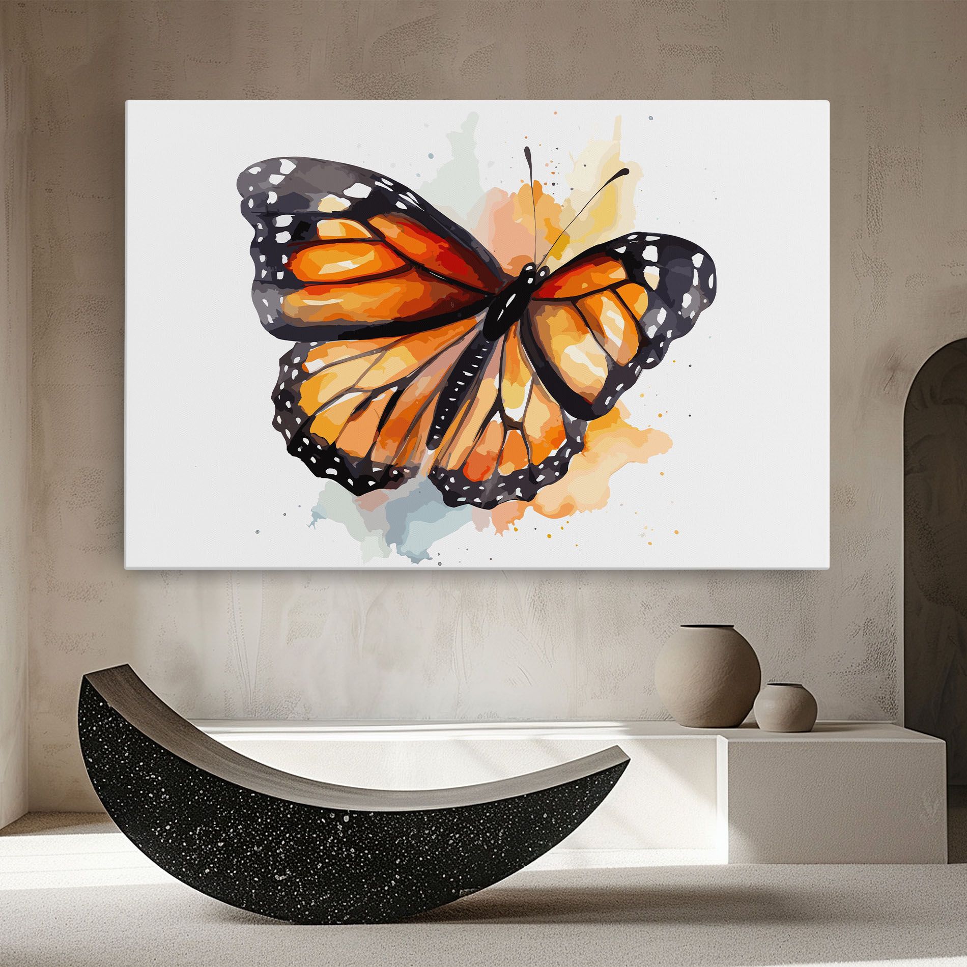 Orange Butterfly mockup 8