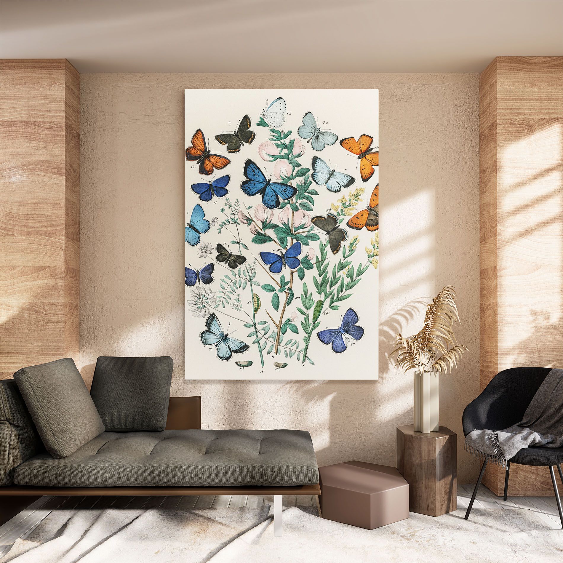 Blue Orange Butterflies mockup 8