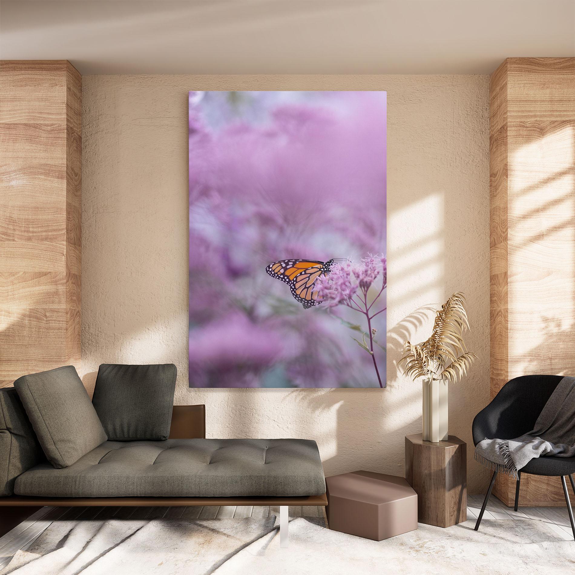 Tablou Canvas Purple Flower Butterfly mockup 8