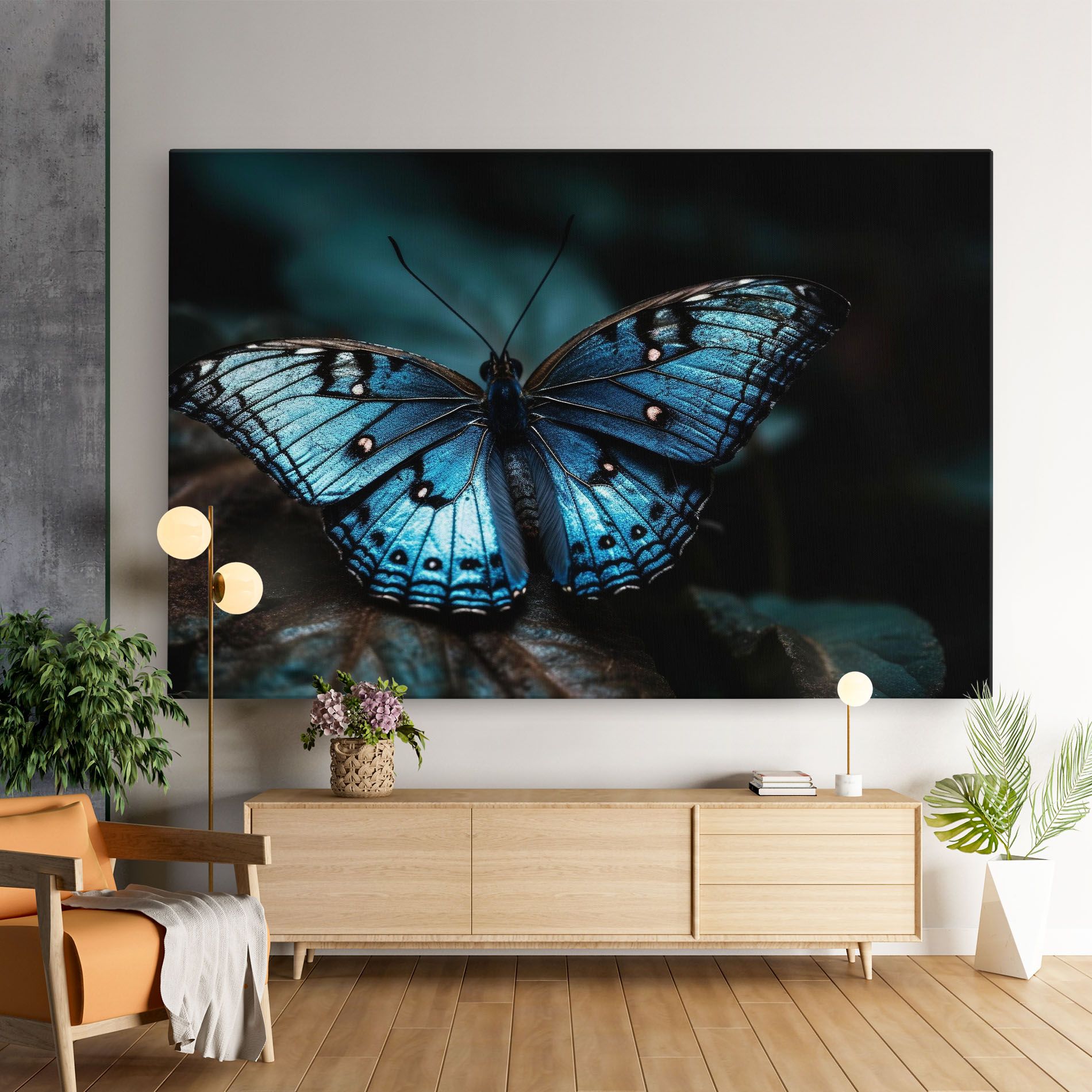 Dark Blue Buterfly mockup 9
