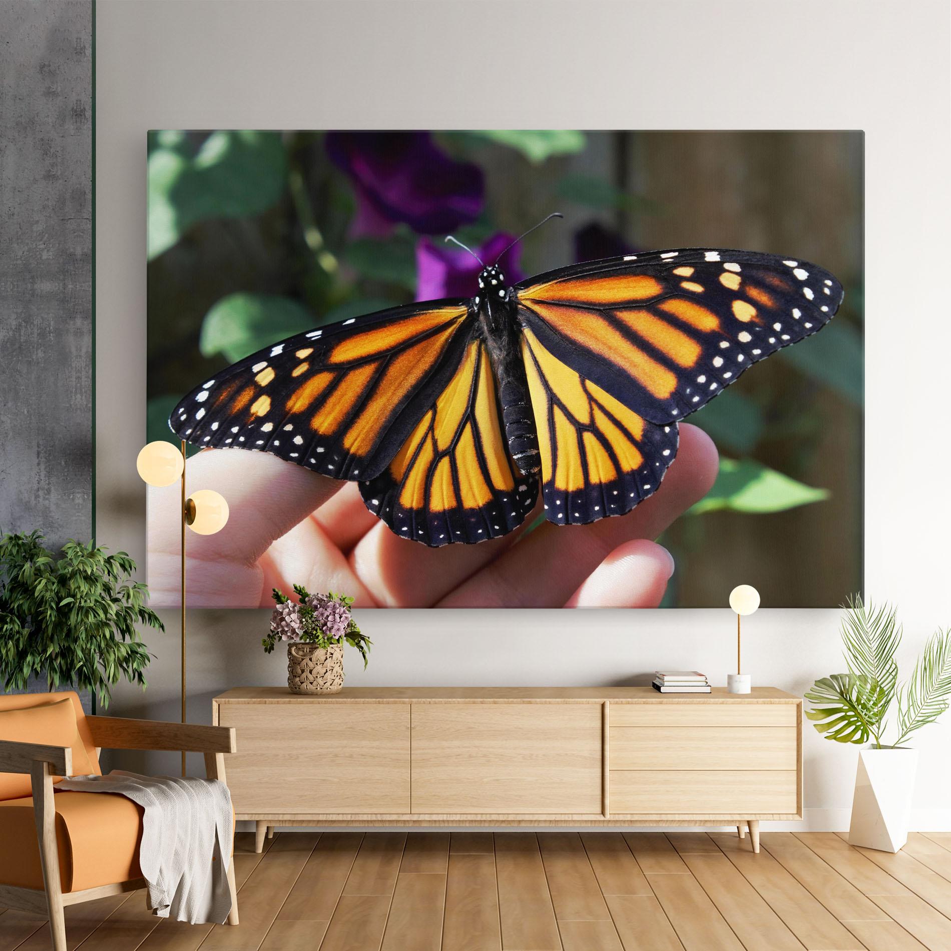 Tablou Canvas Open Orange Butterfly mockup 9