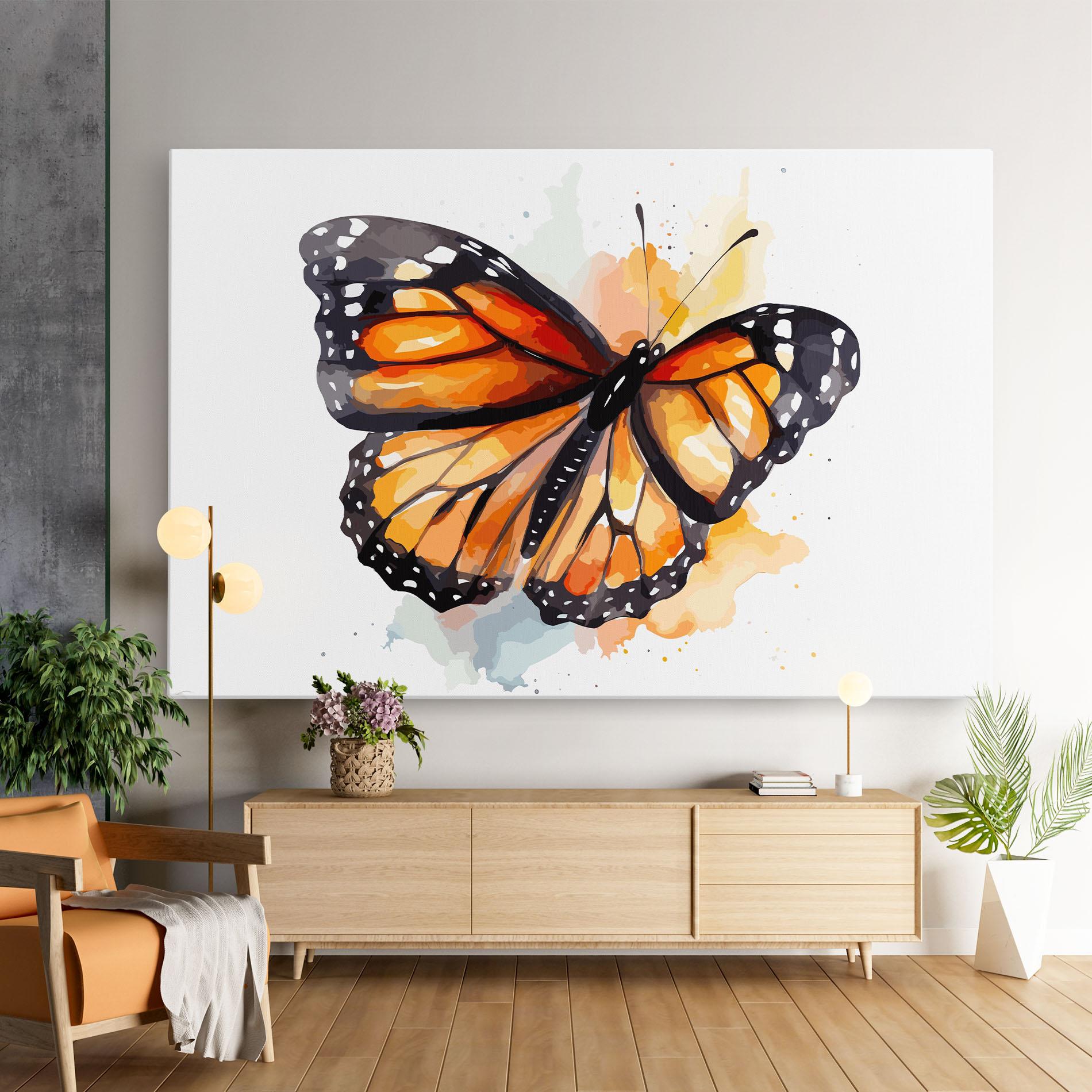 Tablou Canvas Orange Butterfly mockup 9