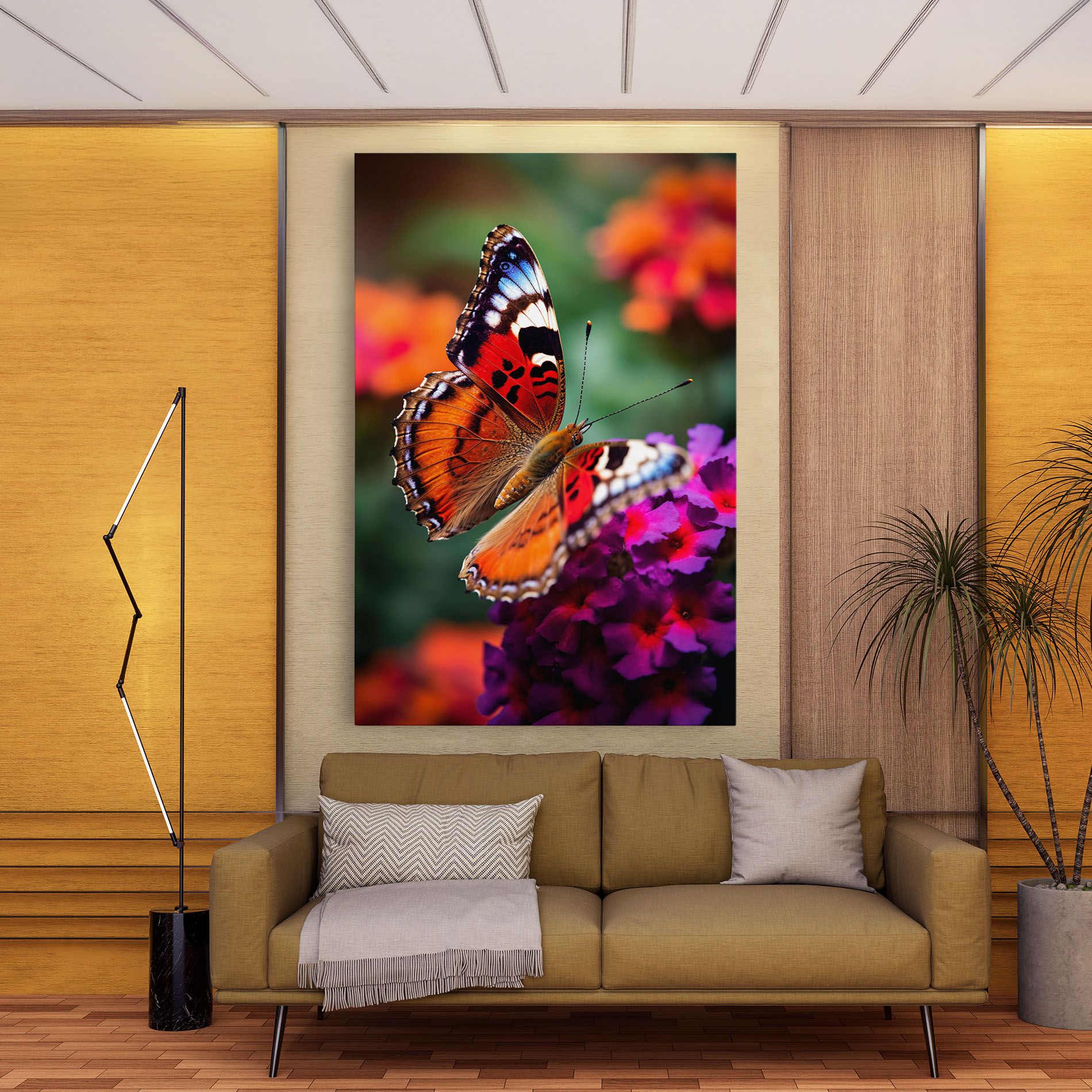 Red Blue Butterfly mockup 9