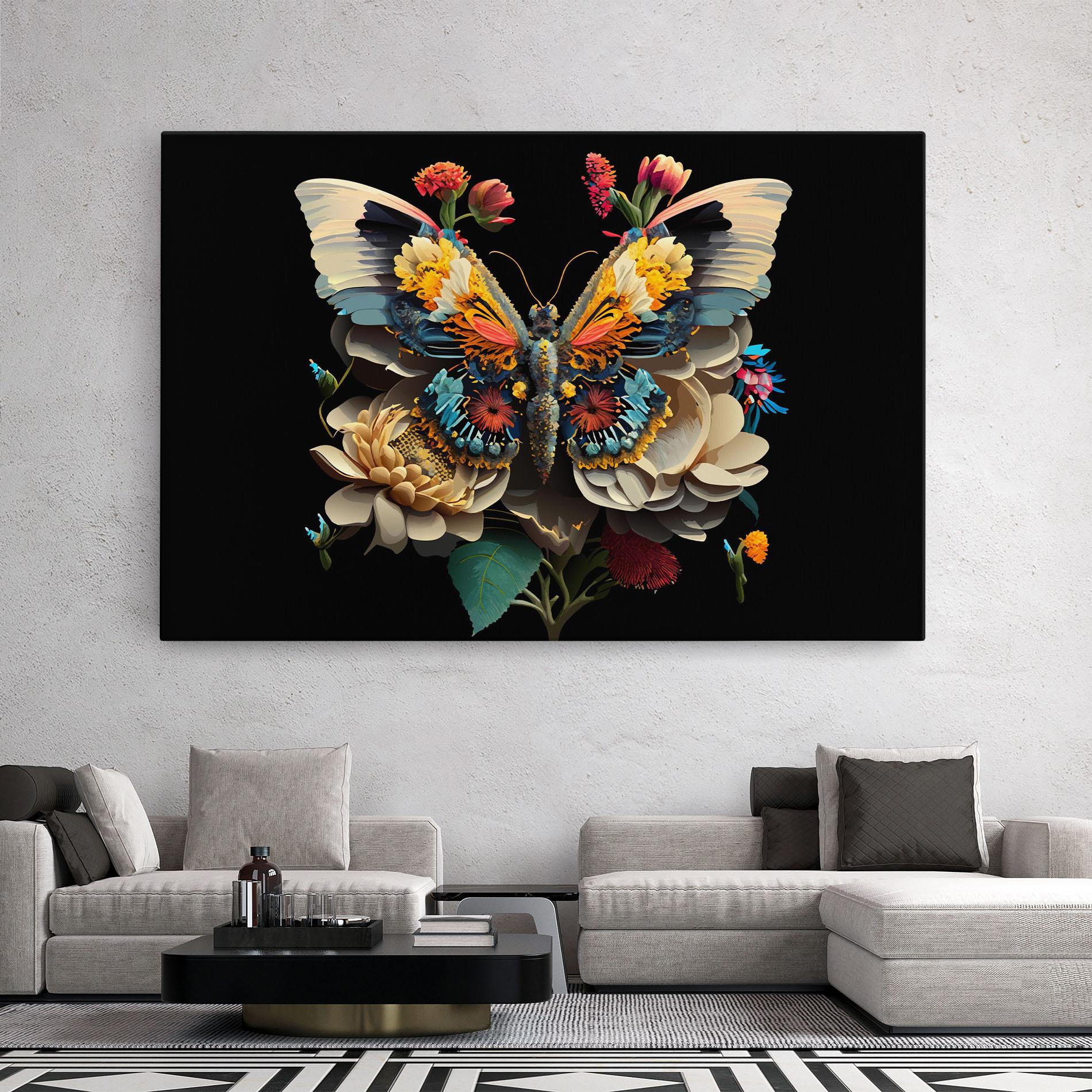 Tablou Canvas Colorful Butterfly mockup 2