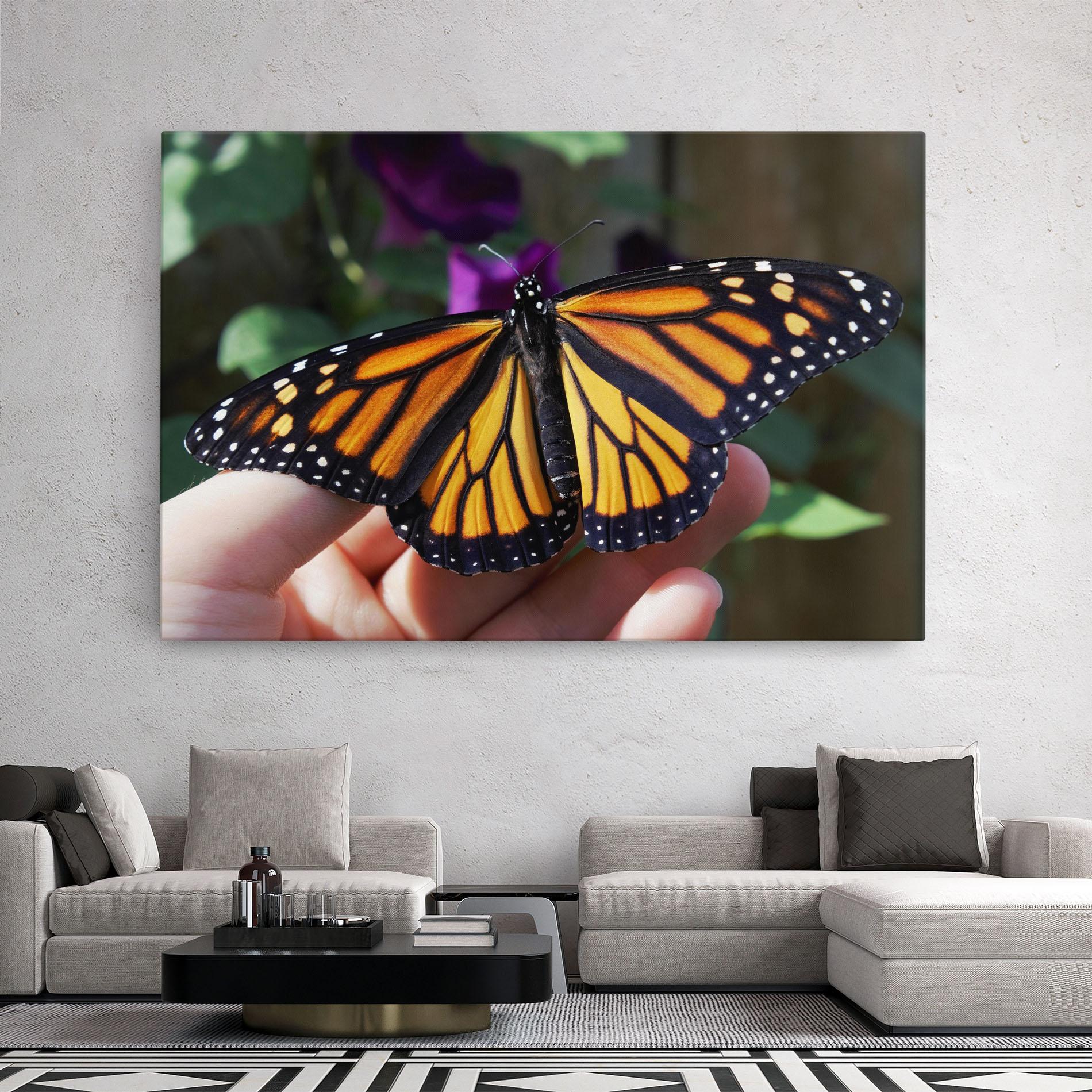 Tablou Canvas Open Orange Butterfly mockup 2