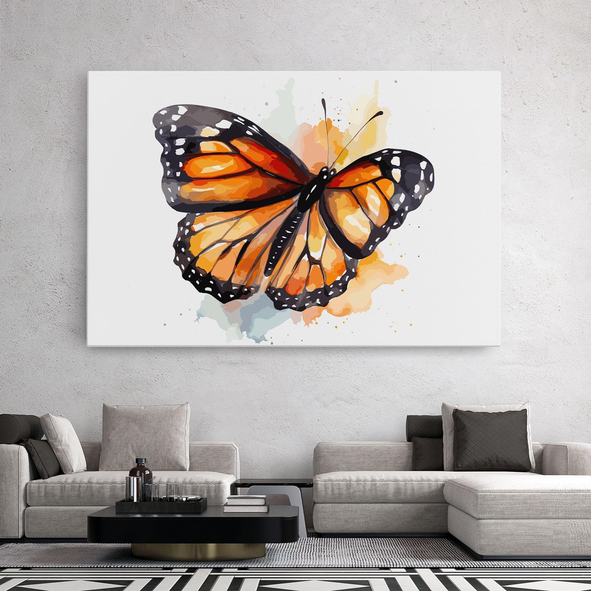 Tablou Canvas Orange Butterfly mockup 2