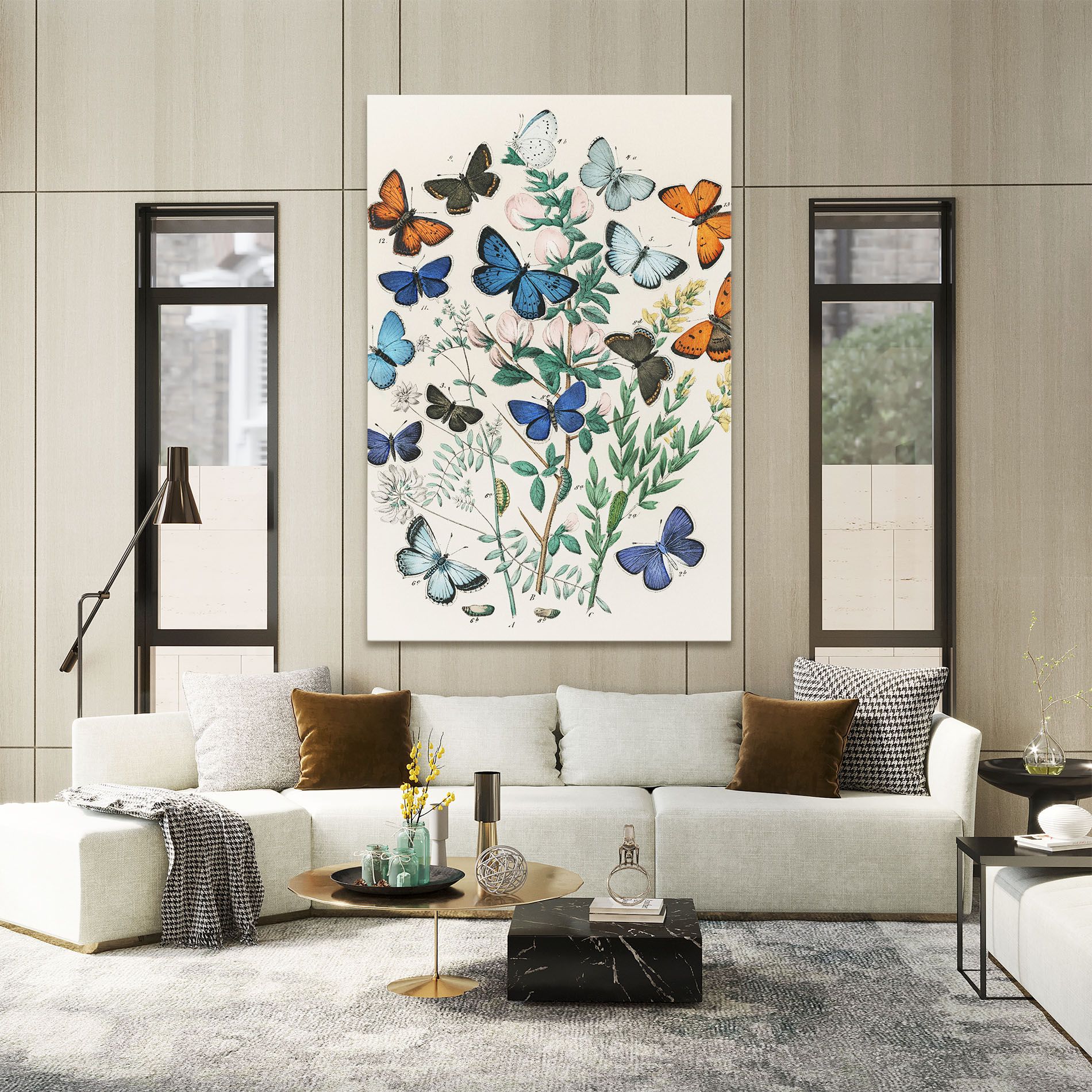 Blue Orange Butterflies mockup 2