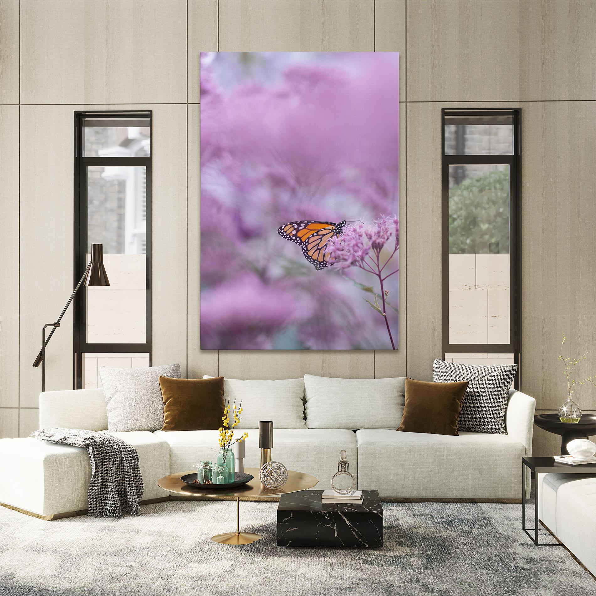Tablou Canvas Purple Flower Butterfly mockup 2