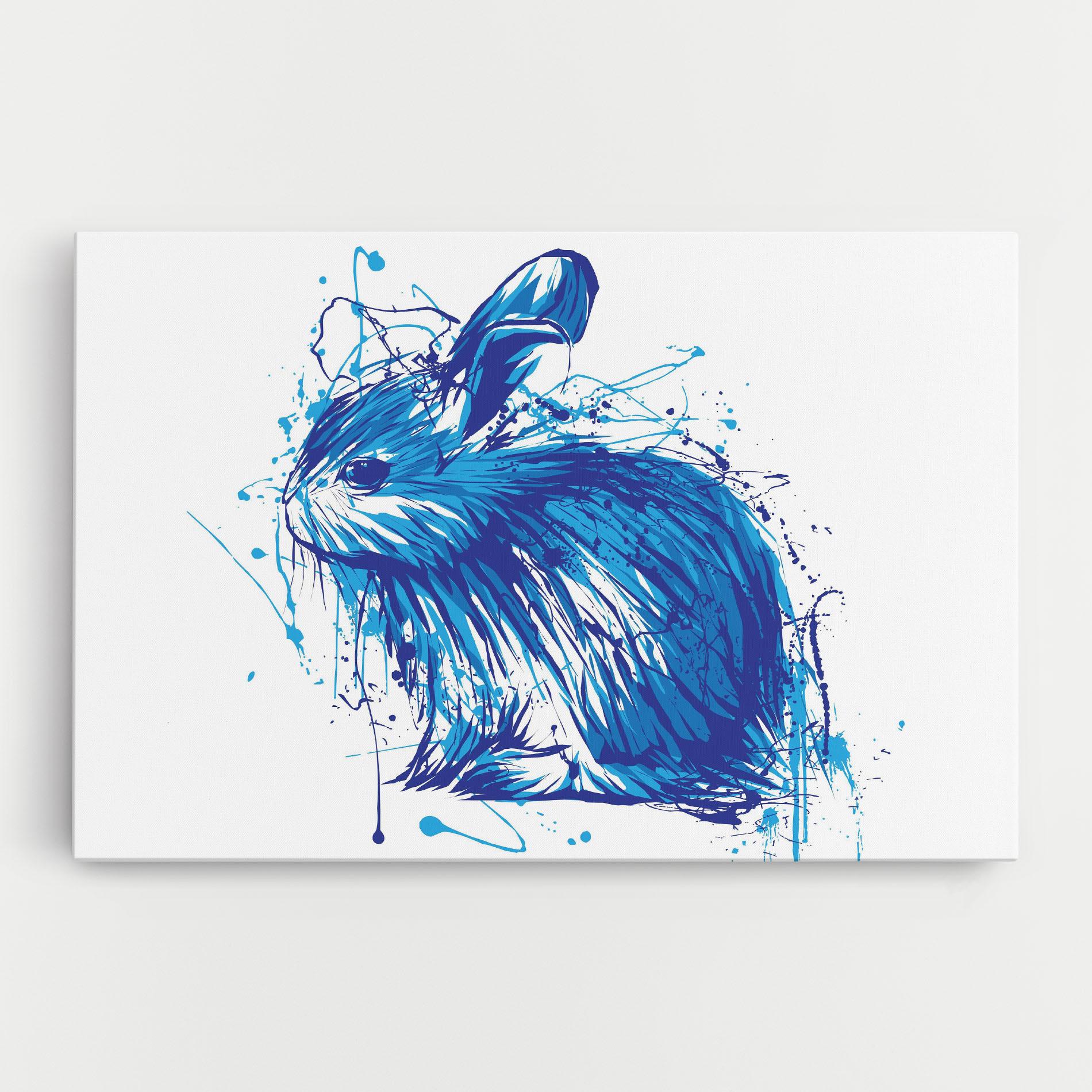 Tablou Canvas Blue Bunny mockup 0