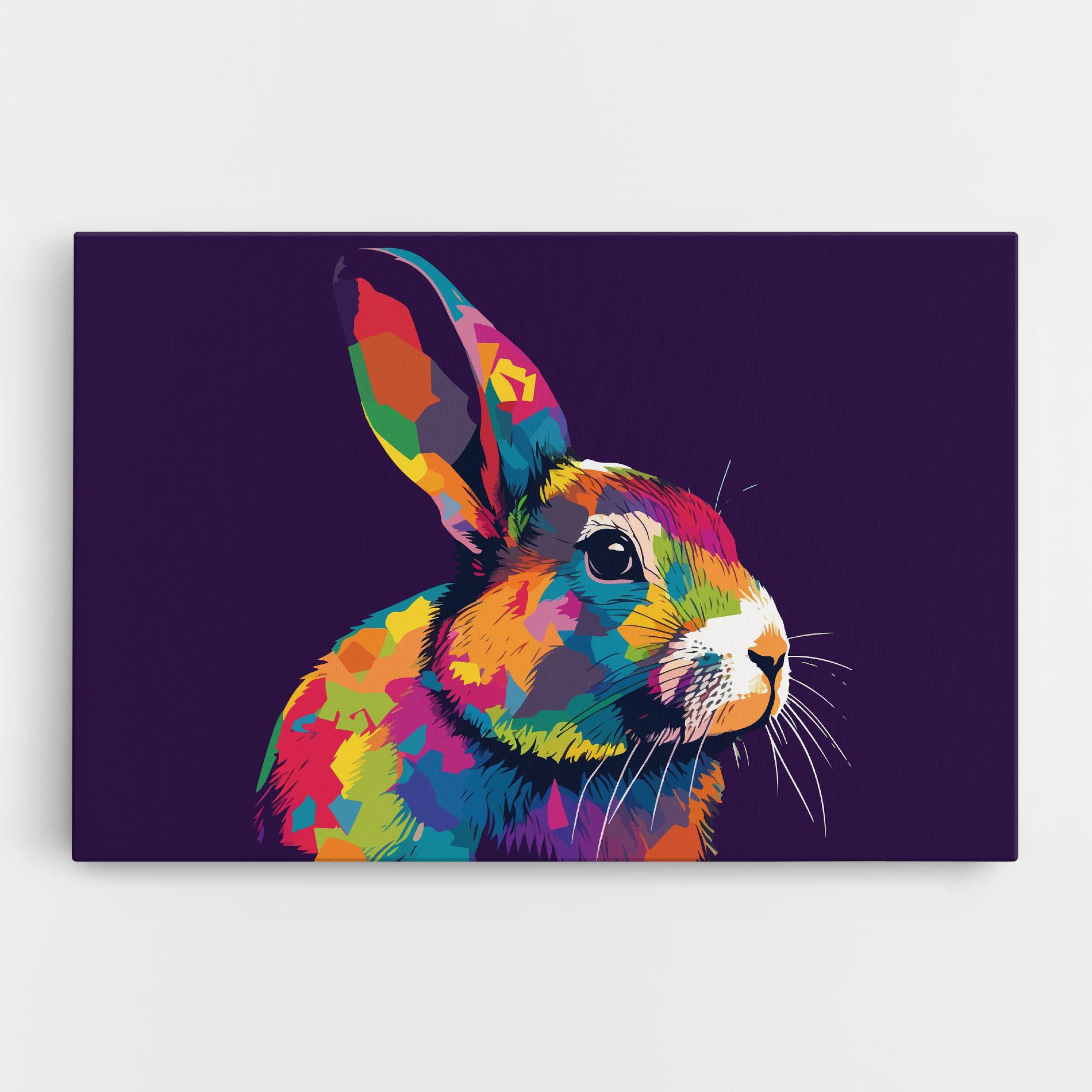 Tablou Canvas Bunny On Purple mockup 0