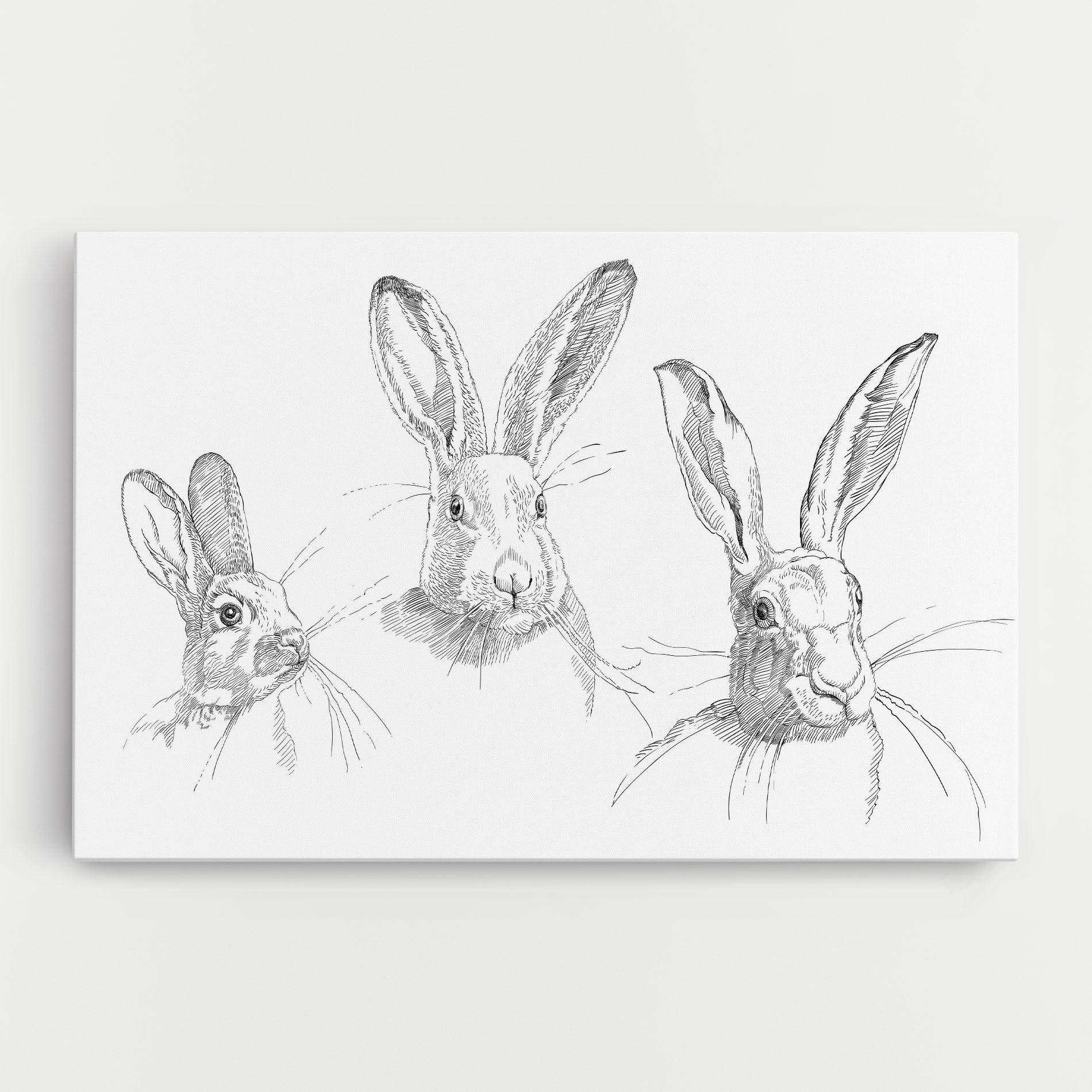 Tablou Canvas Hand Drawn Bunny mockup 0