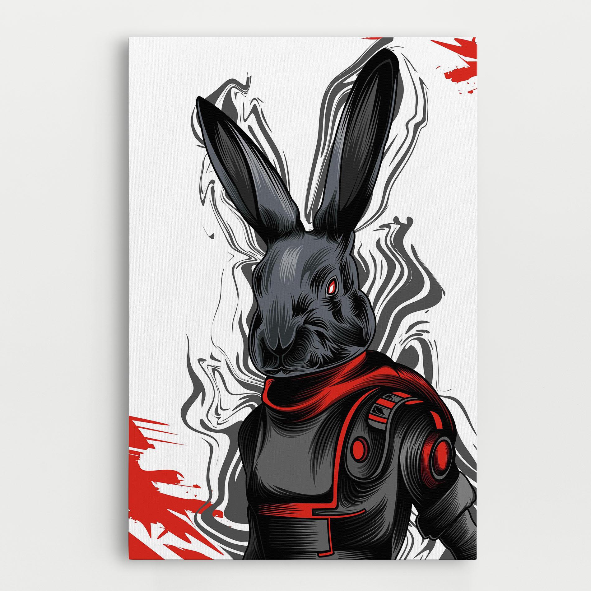 Tablou Canvas Cyborg Red Bunny mockup 0