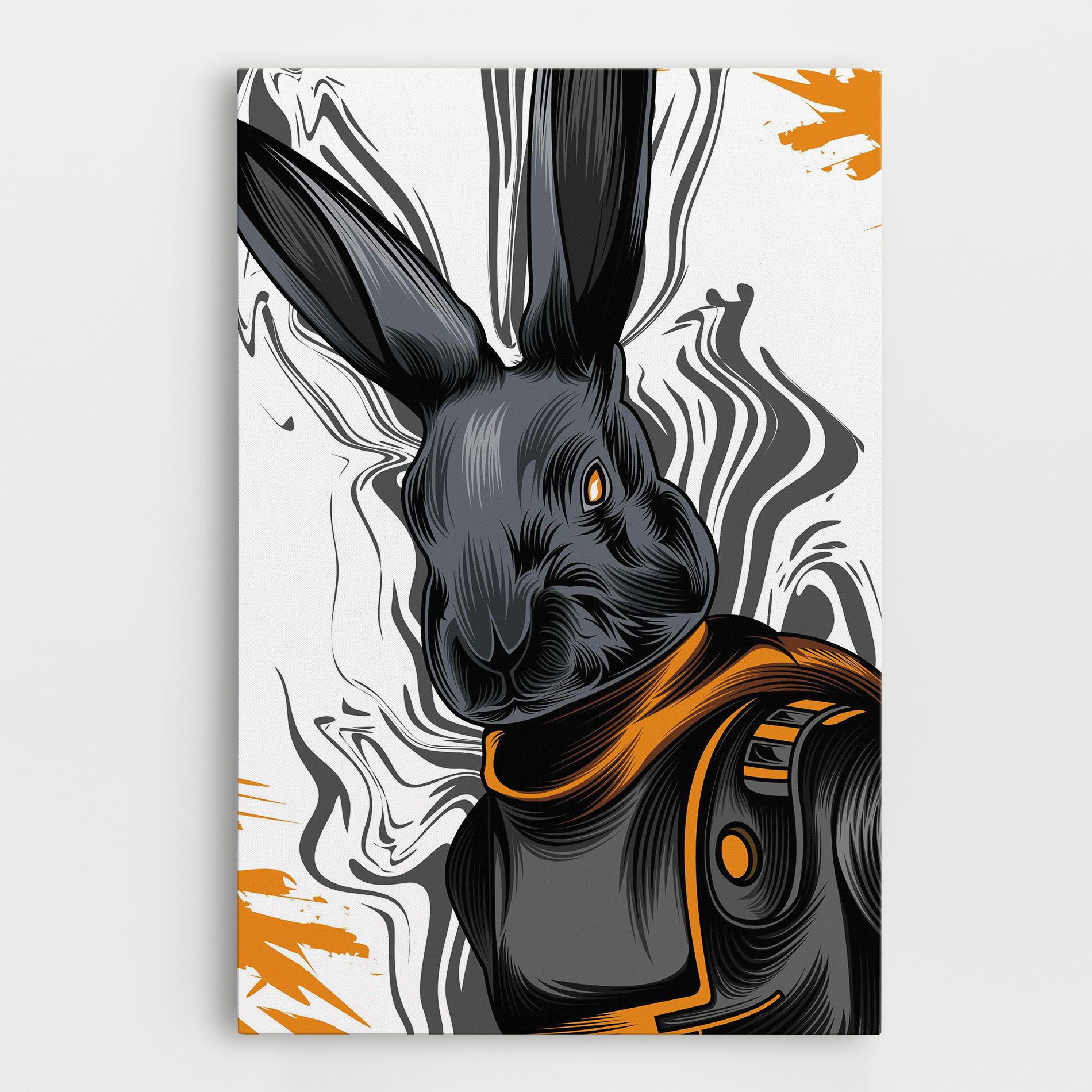Cyborg Yellow Bunny mockup 0