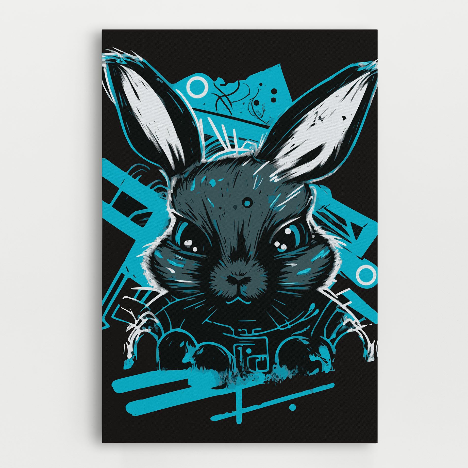 Grey Blue Bunny mockup 0