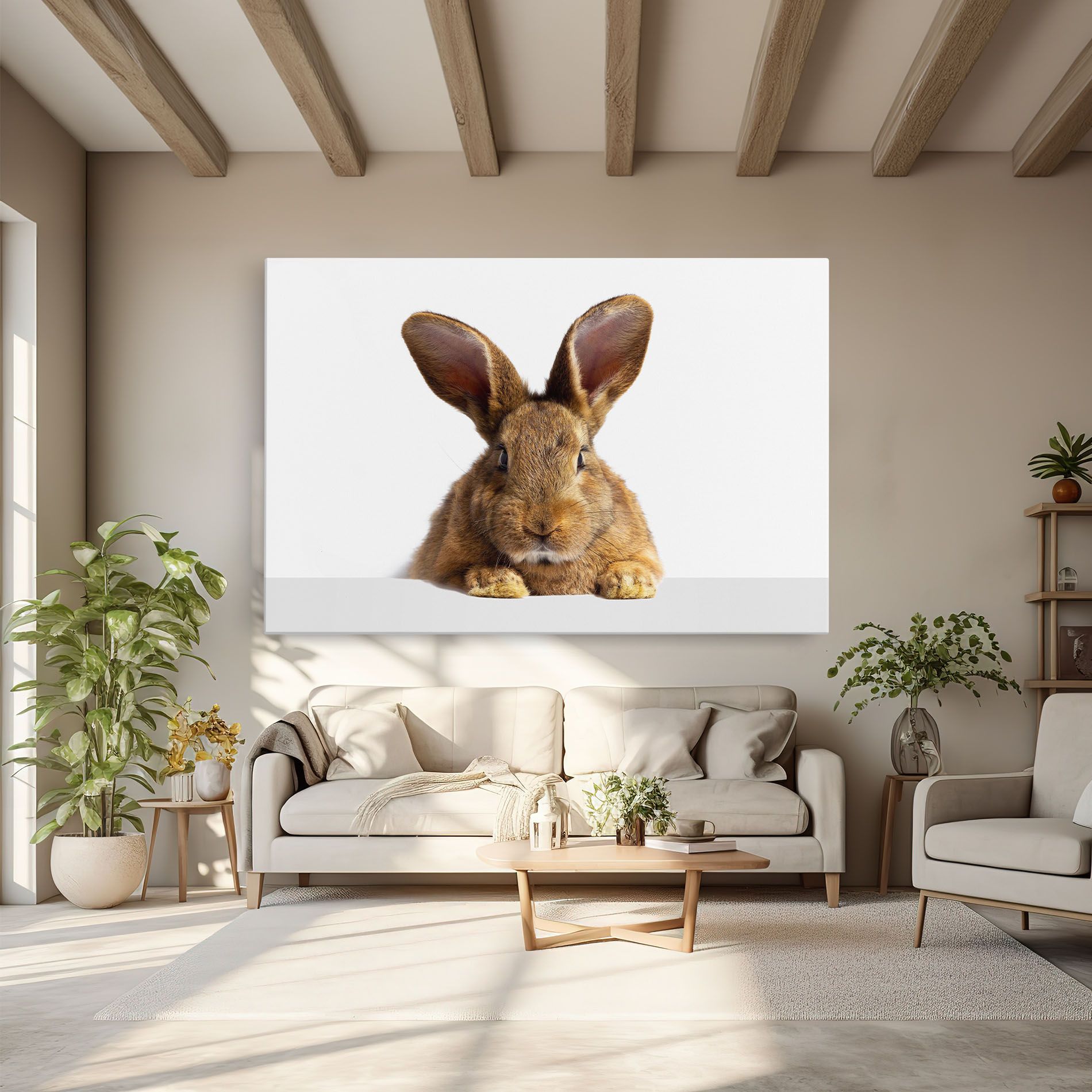 Brown Cute Bunny mockup 6