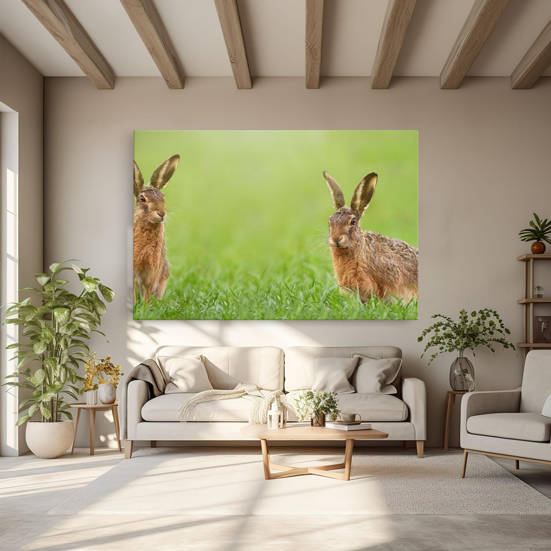 Tablou Canvas Brown Hares mockup 6