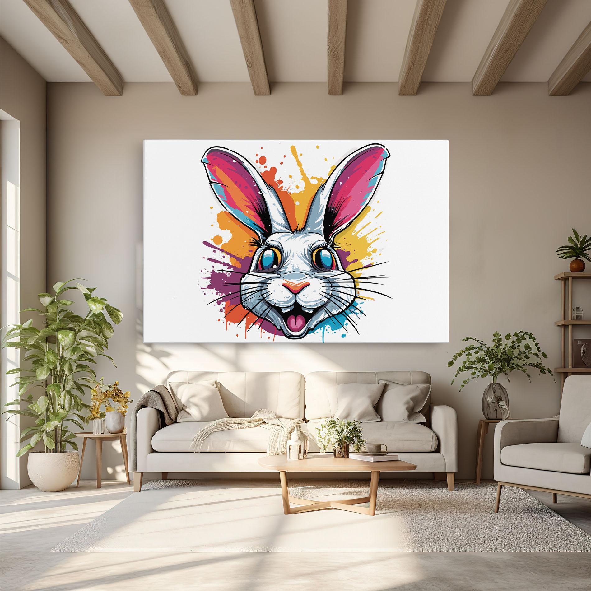 Tablou Canvas Crazy Bunny mockup 6
