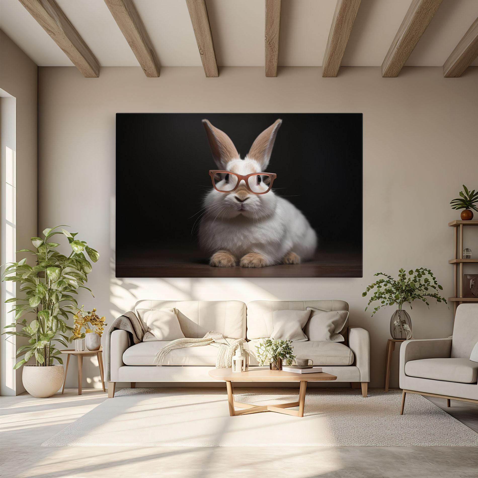 Tablou Canvas Eyeglasses Bunny mockup 6