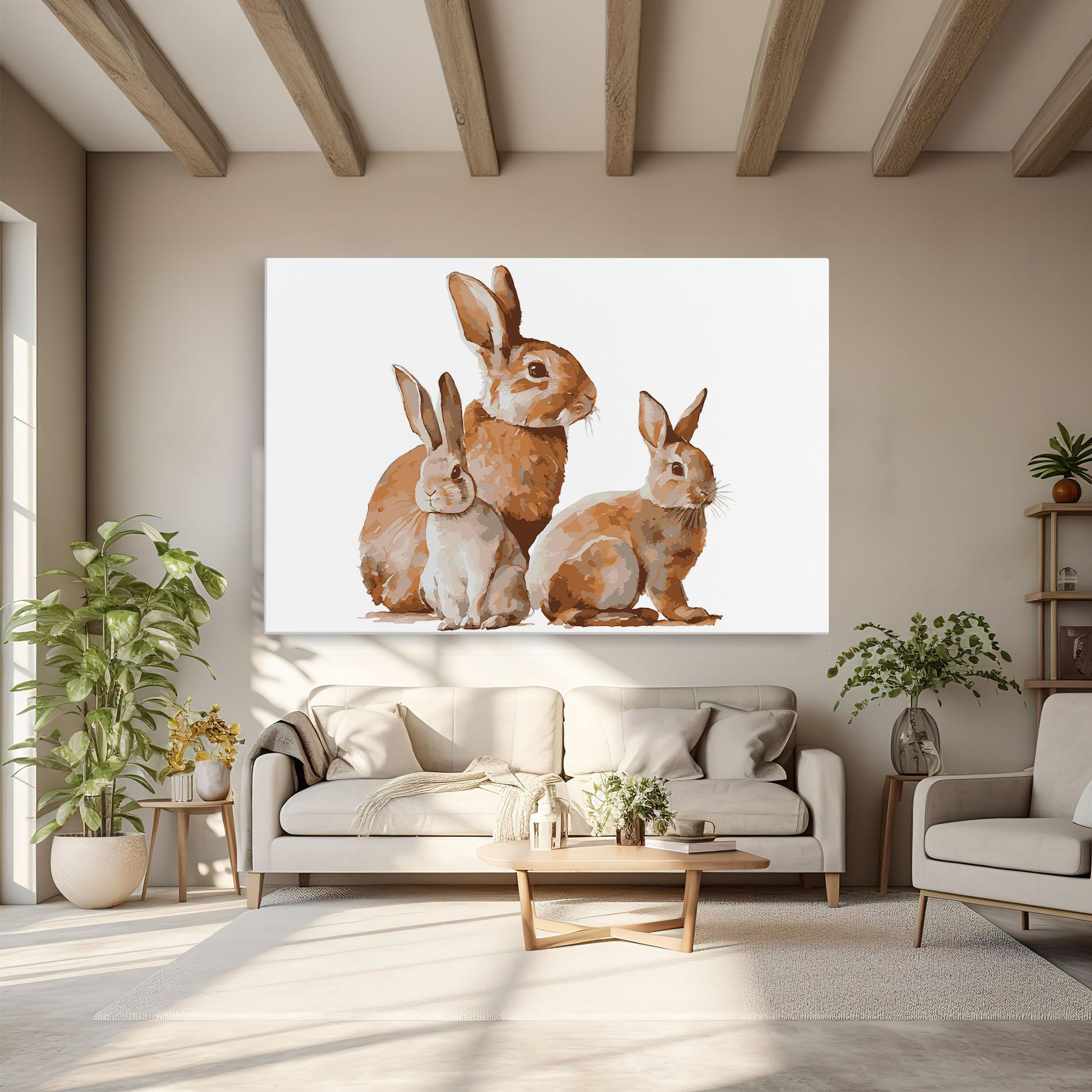 Tablou Canvas Family Rabbit mockup 6