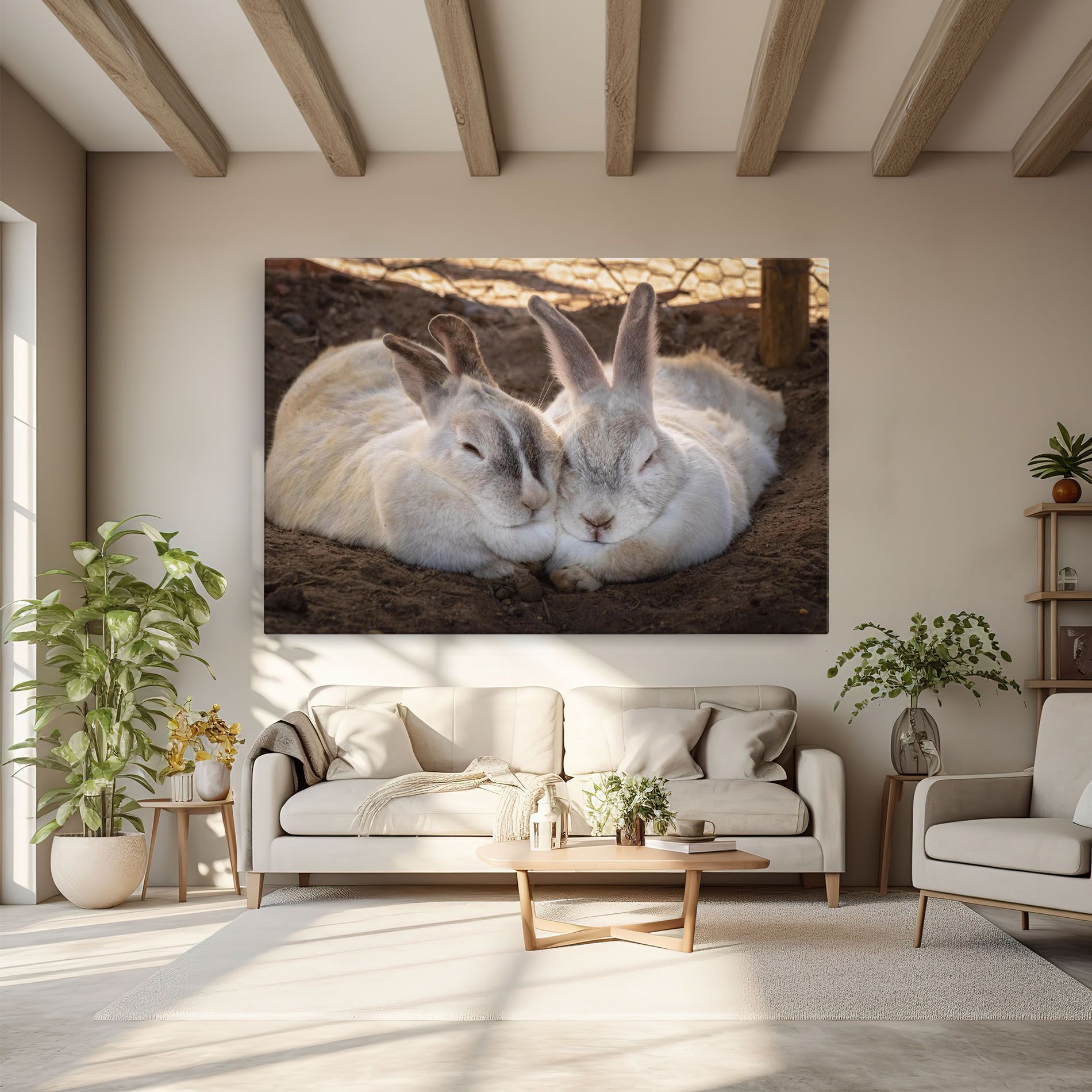 Light Grey Bunny Sleeping mockup 6