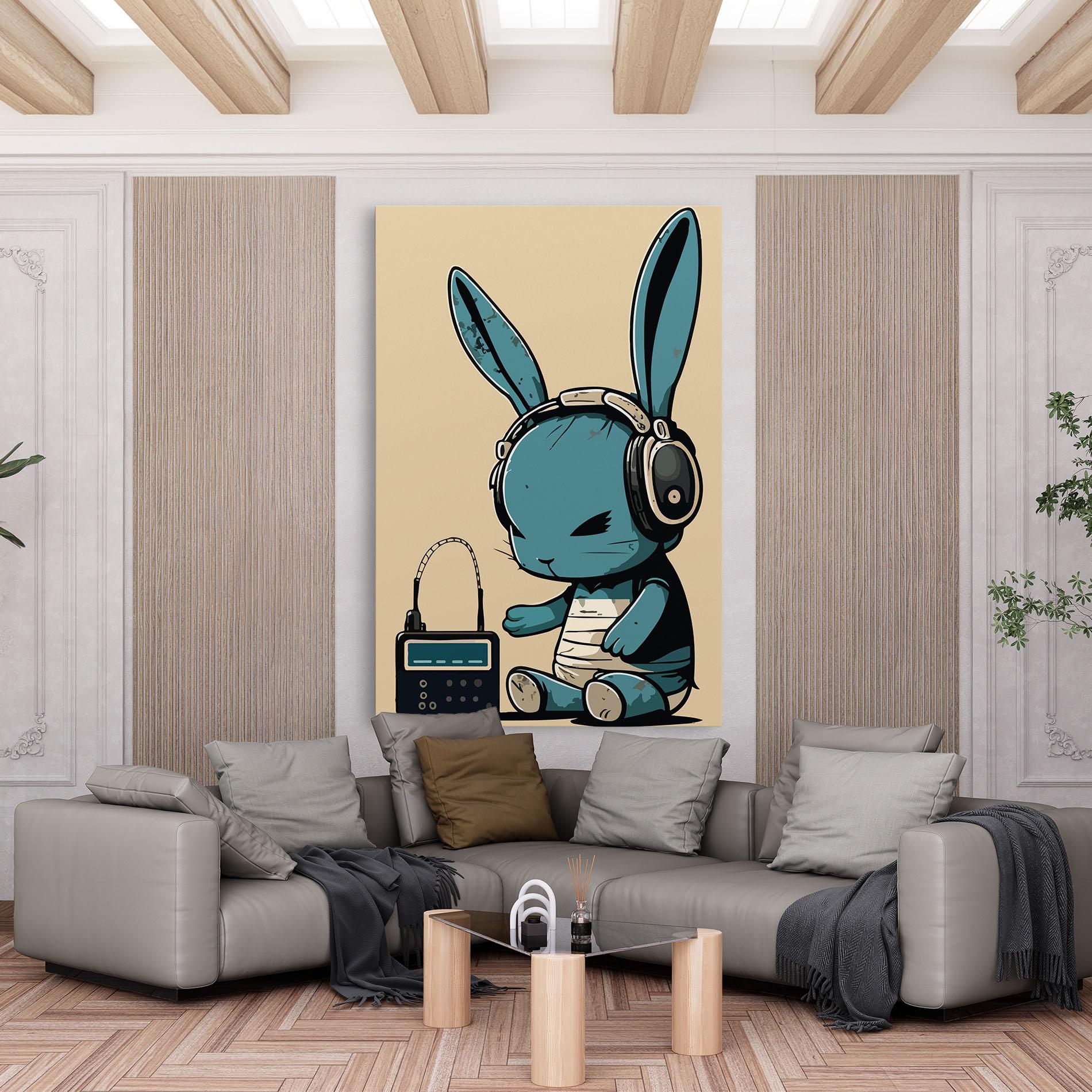Tablou Canvas Blue Baby Bunny mockup 6