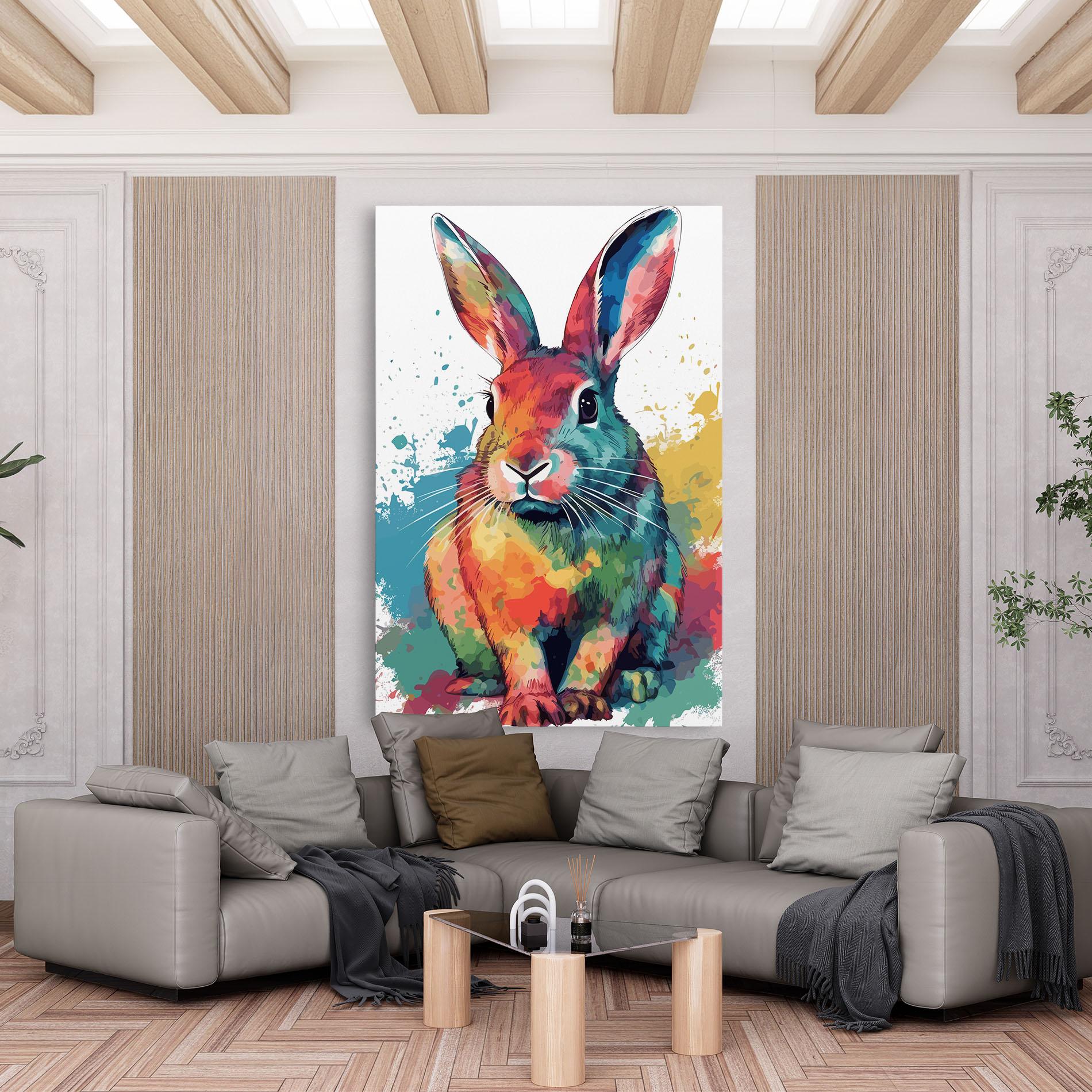 Tablou Canvas Brush Rabbit mockup 6