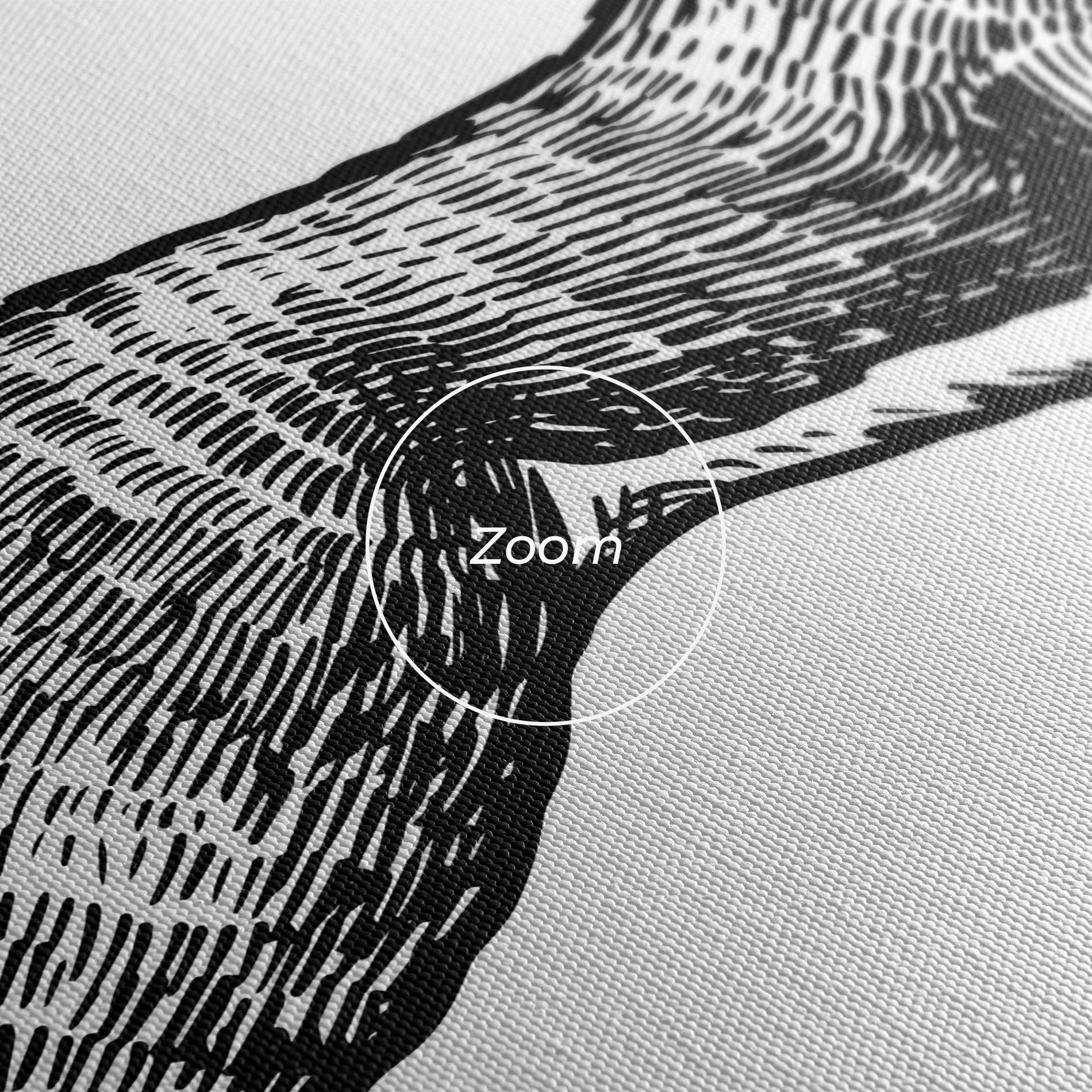 Tablou Canvas Black Line Bunny mockup 3