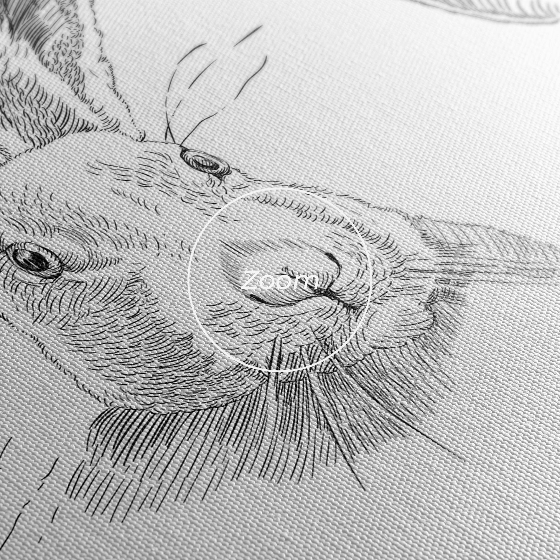 Tablou Canvas Hand Drawn Bunny mockup 3