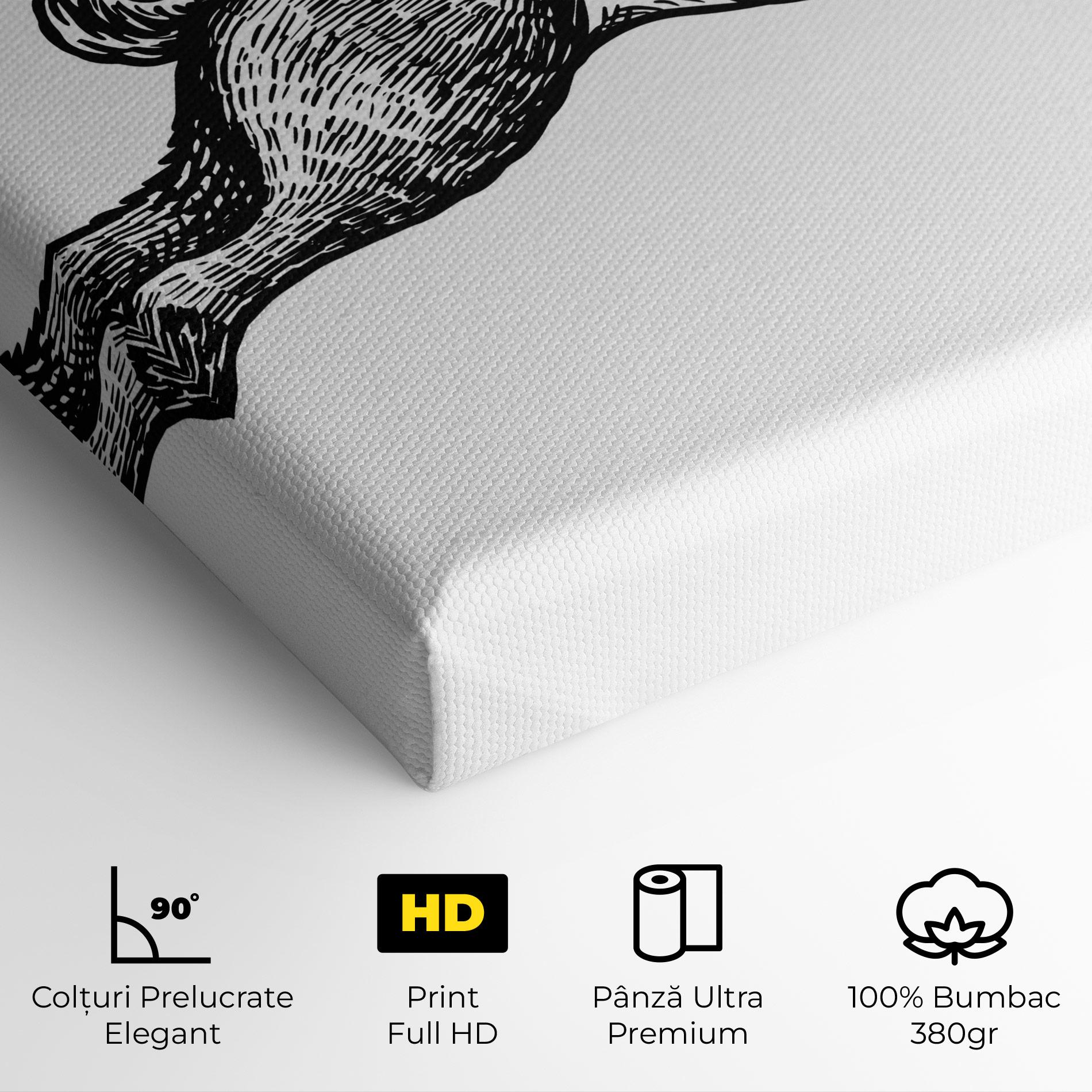 Tablou Canvas Black Line Bunny mockup 4