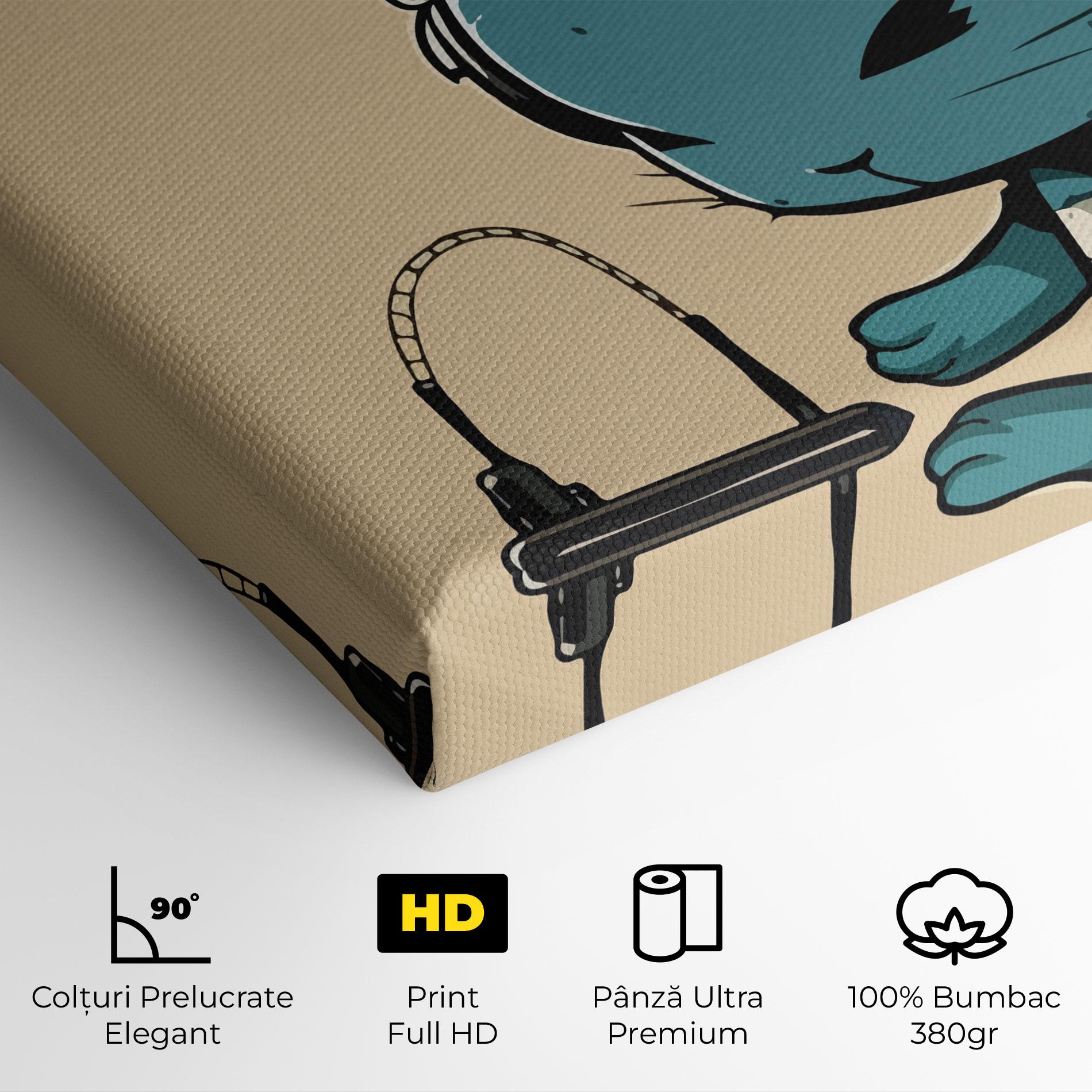 Tablou Canvas Blue Baby Bunny mockup 4